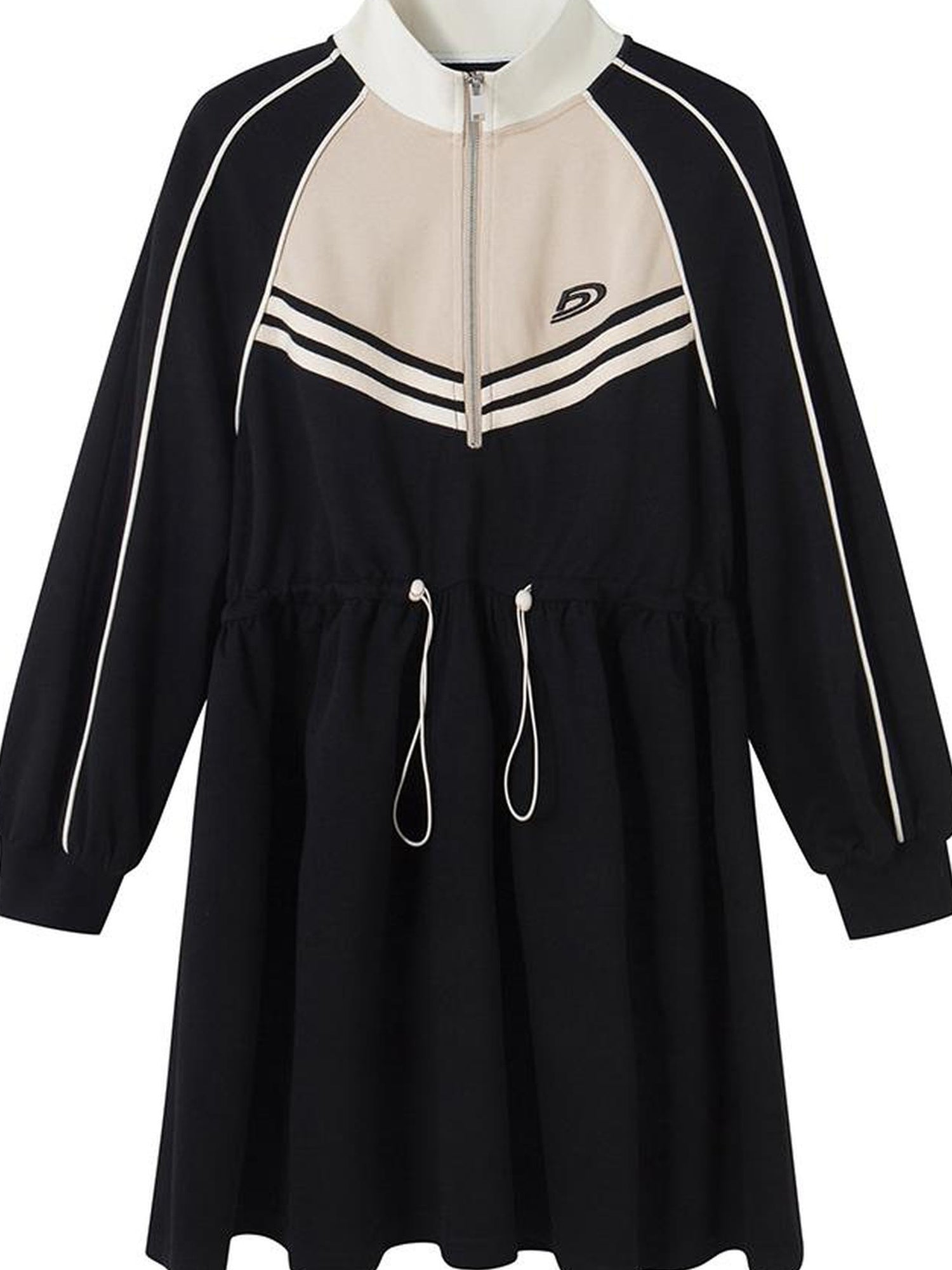 DIDDI MODA Color Block Sporty Sleeve Dress