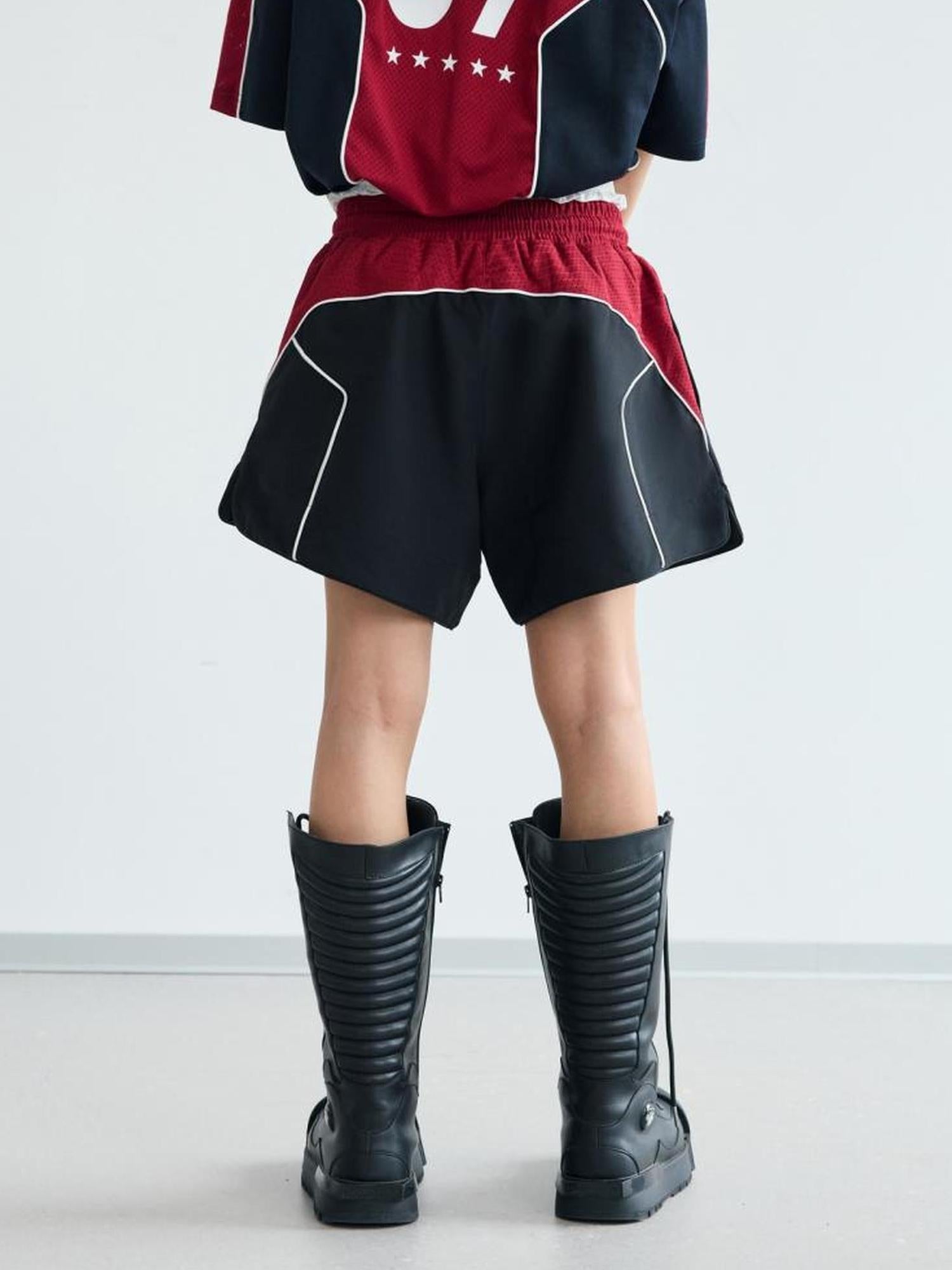 Peoplesense Colorblock Retro Quick Dry Ultra Shorts Loose Fit