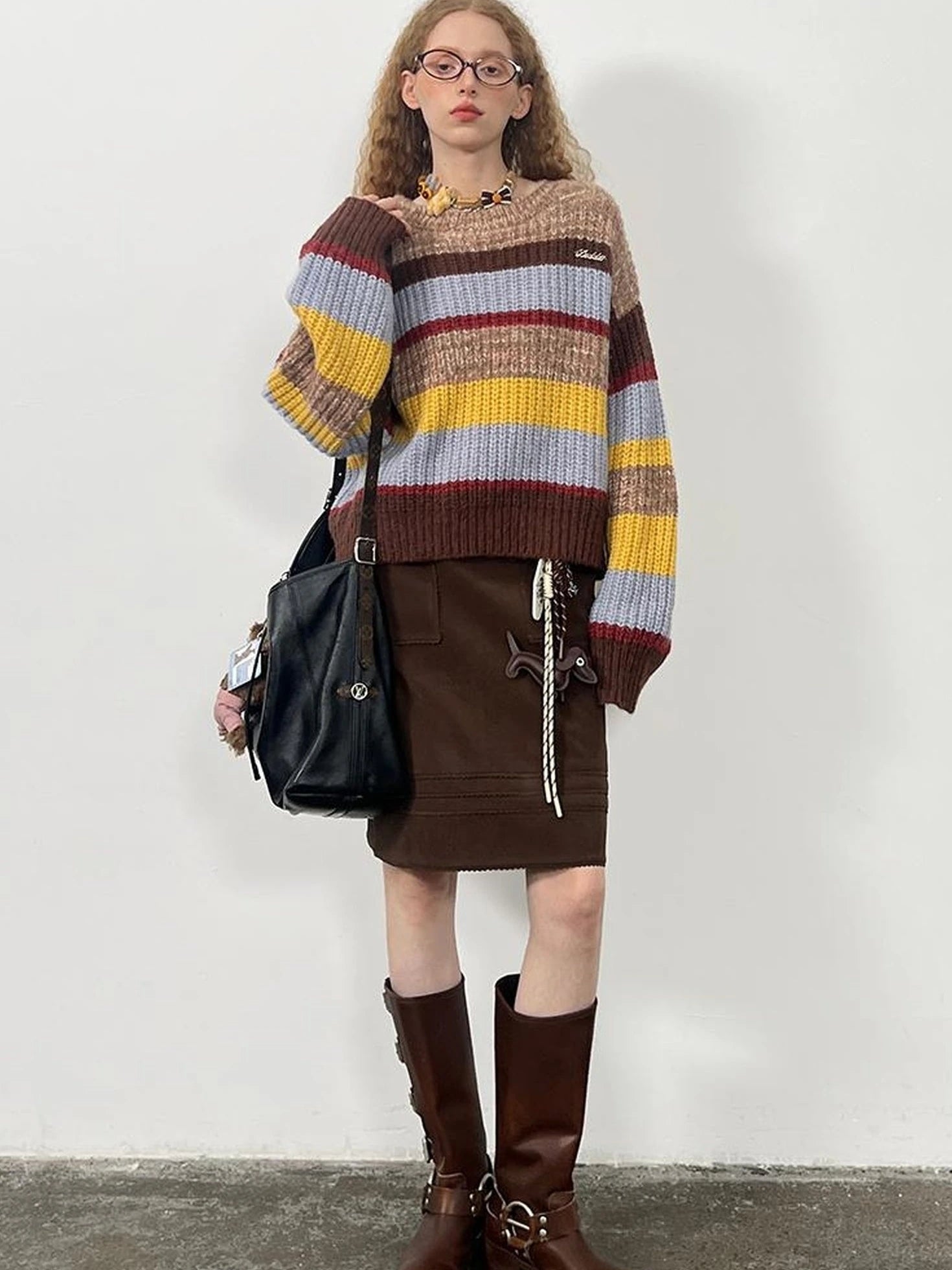 Colorblock Stripe Oversized Sweater