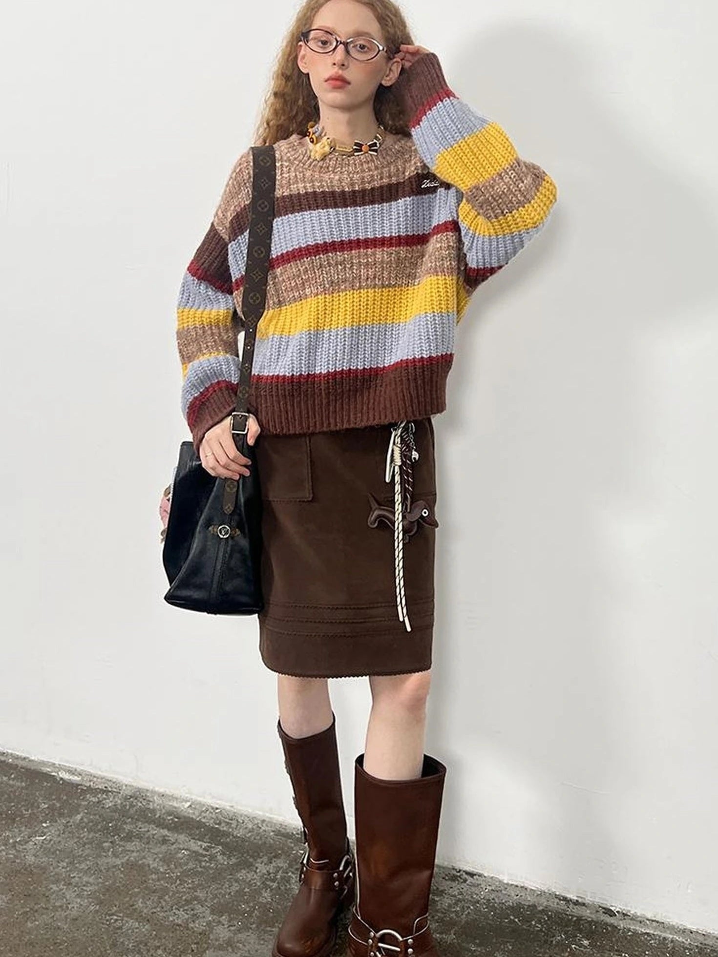 Colorblock Stripe Oversized Sweater
