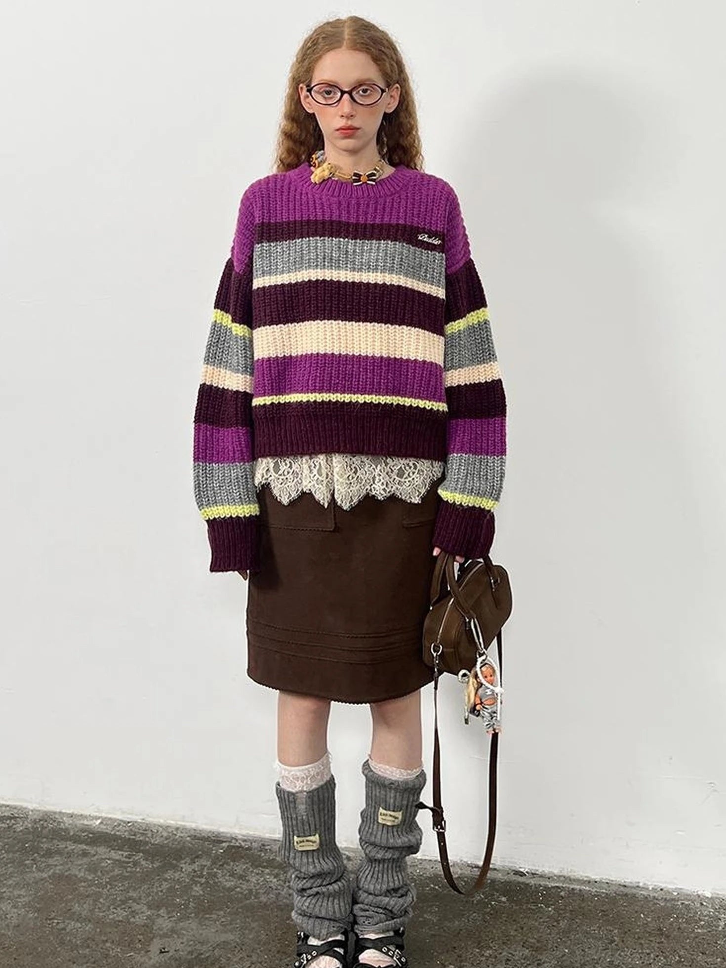 Colorblock Stripe Oversized Sweater
