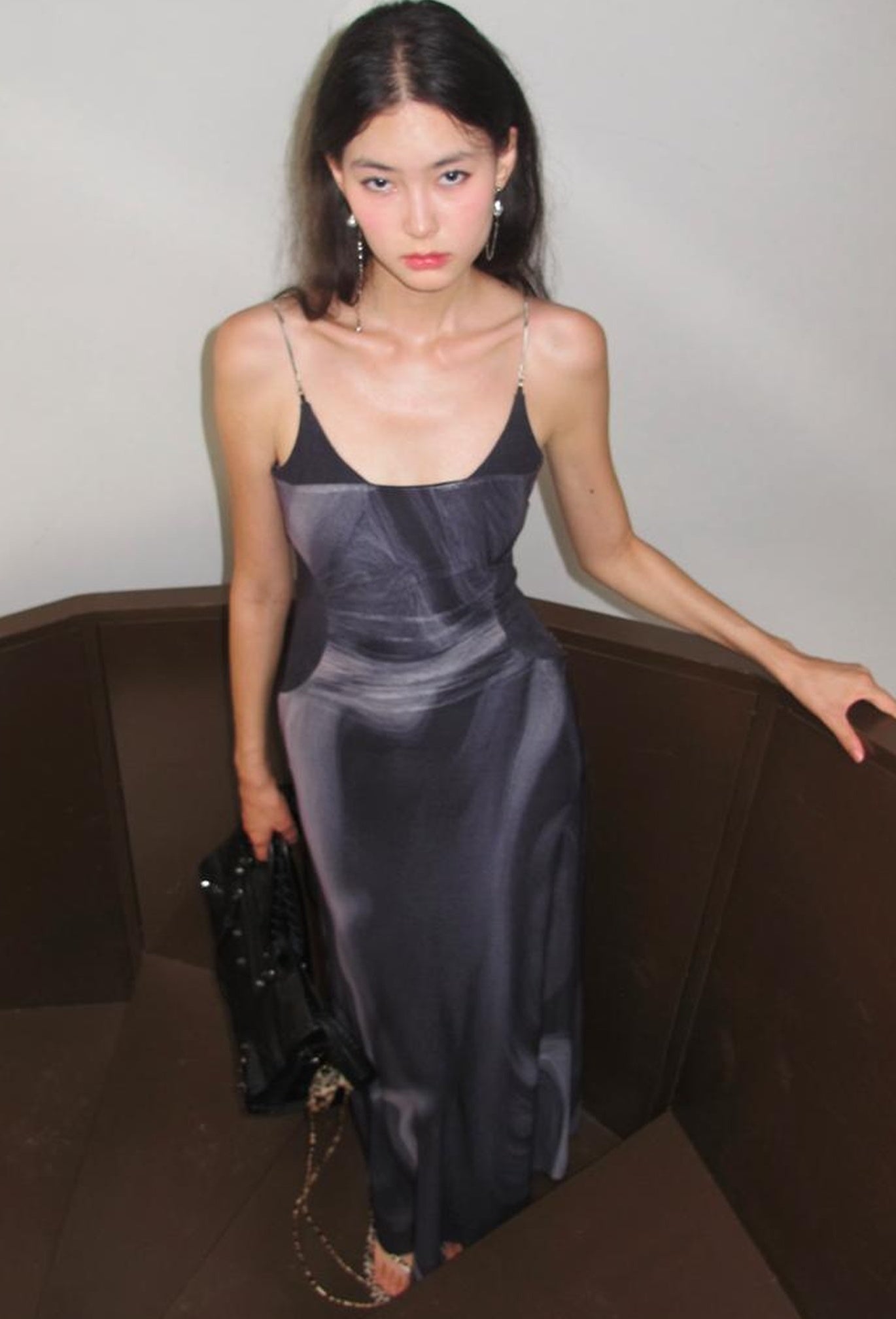 OfAkiva Colorful Off-Shoulder Strappy Island City Painting Dresses