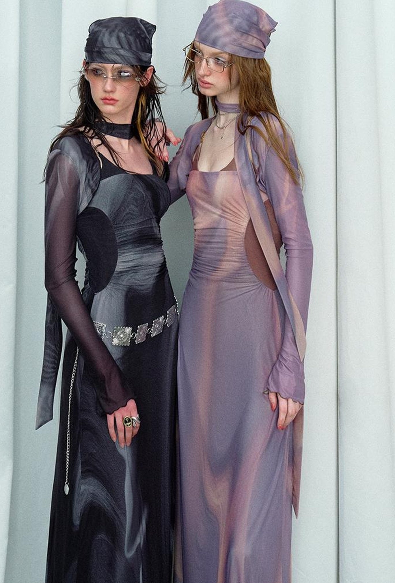 OfAkiva Colorful Off-Shoulder Strappy Island City Painting Dresses