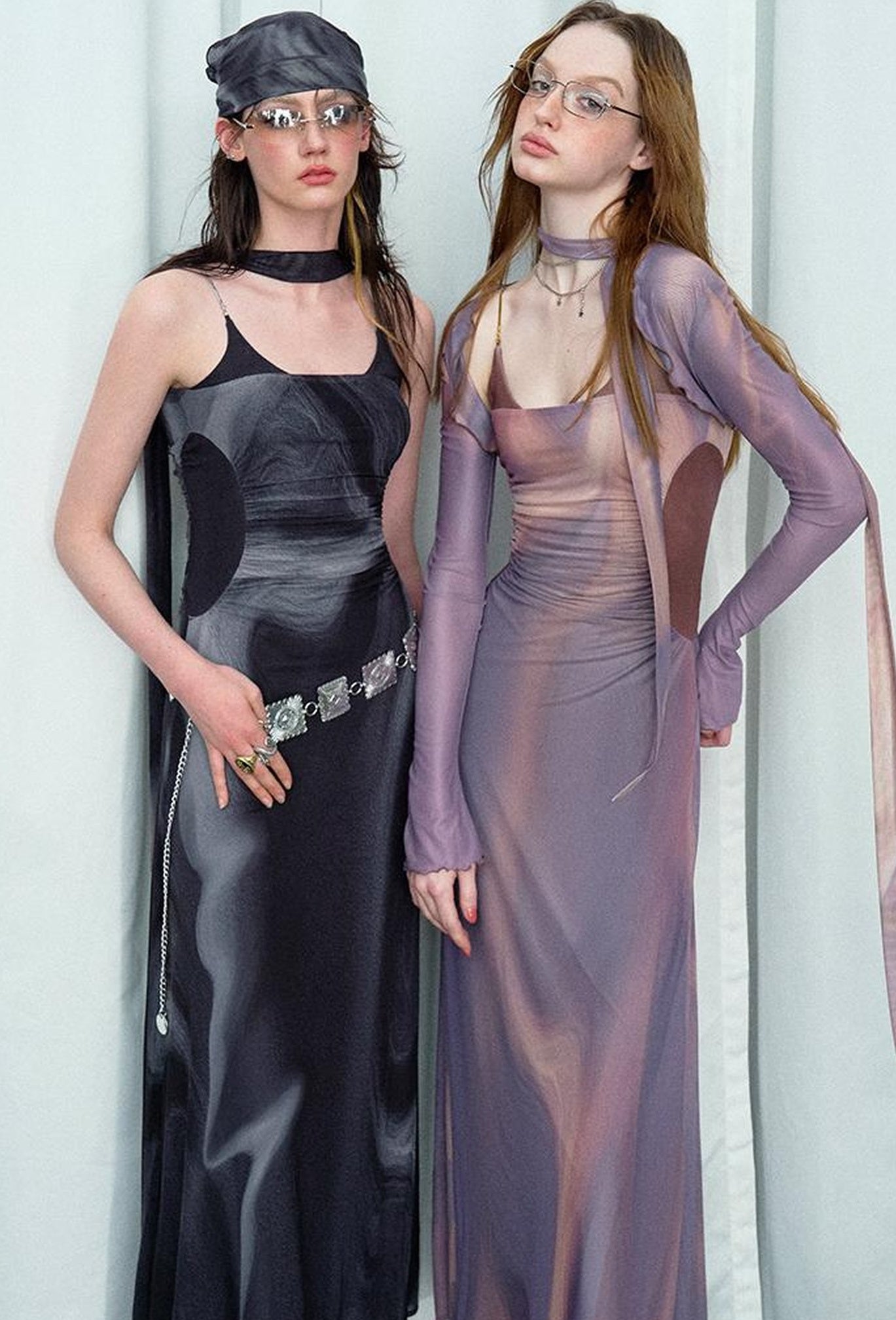 OfAkiva Colorful Off-Shoulder Strappy Island City Painting Dresses