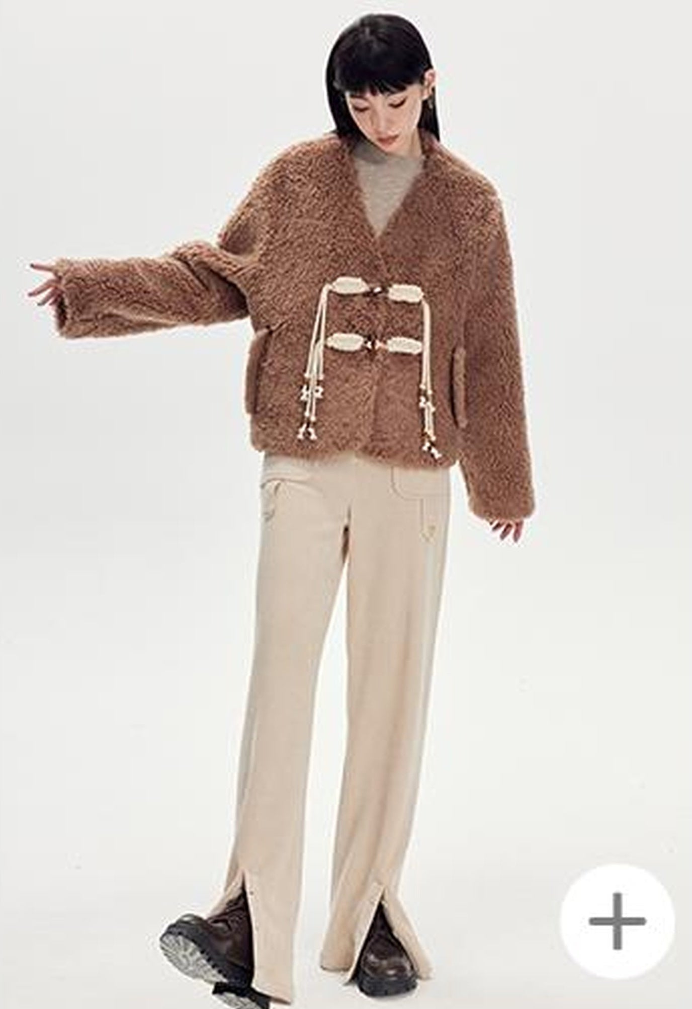 DIDDI MODA Comfy Corduroy High Waisted Straight Pants