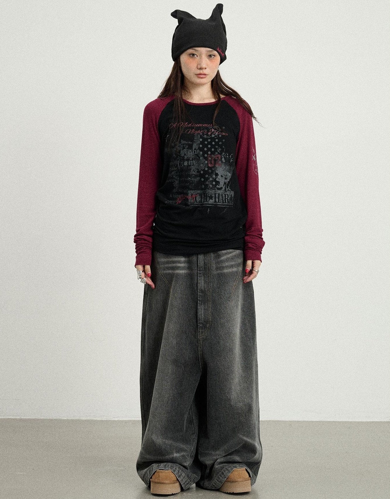 Achihara Cosmic Colorblock Long Sleeve Tee Shakespearean Romance Inspired