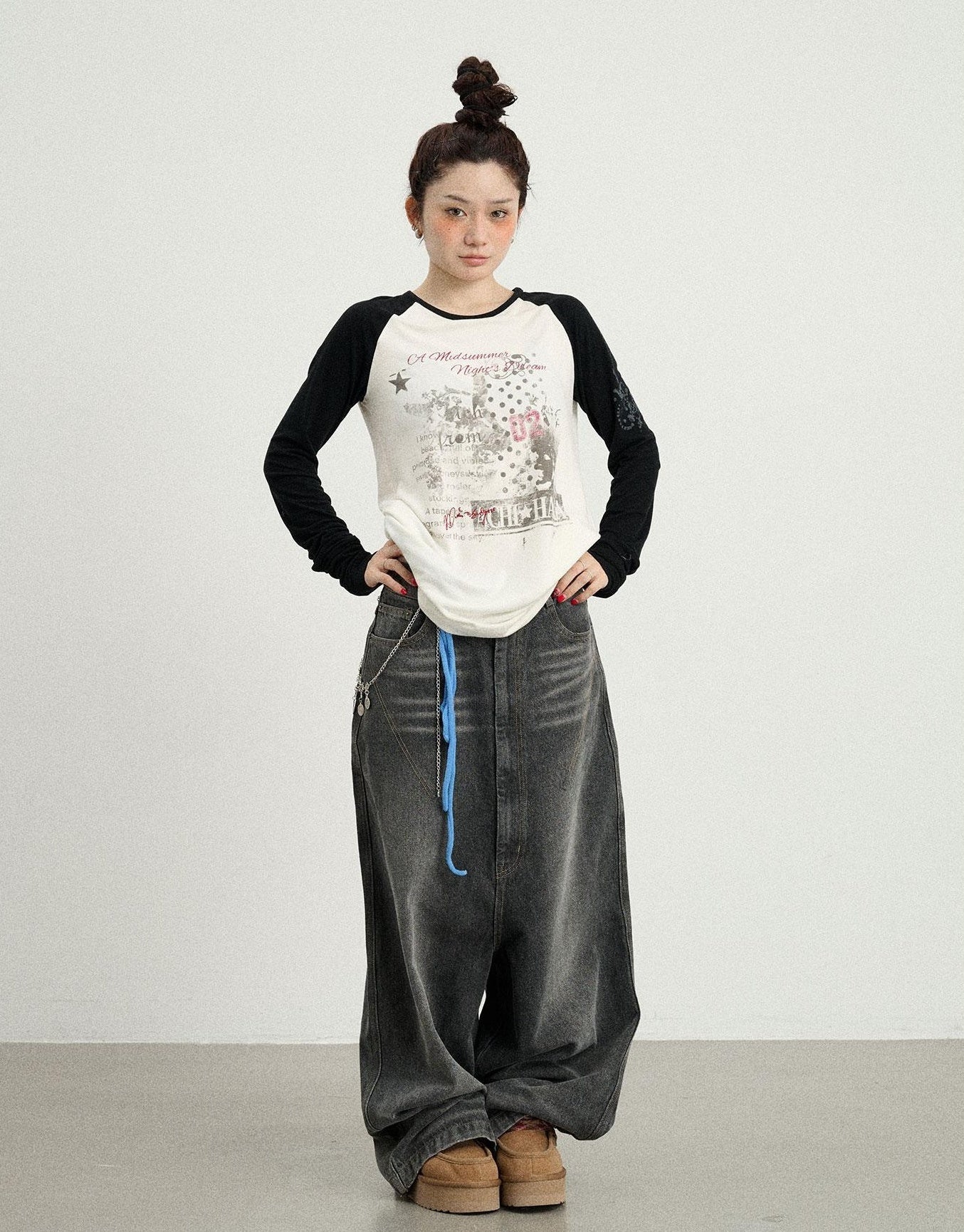 Achihara Cosmic Colorblock Long Sleeve Tee Shakespearean Romance Inspired