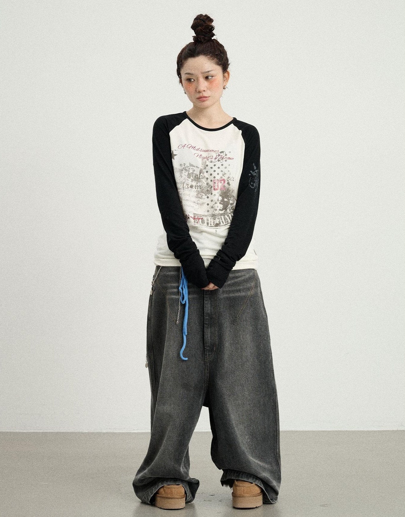 Achihara Cosmic Colorblock Long Sleeve Tee Shakespearean Romance Inspired