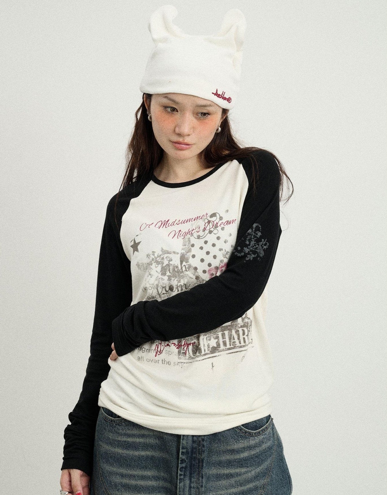 Achihara Cosmic Colorblock Long Sleeve Tee Shakespearean Romance Inspired