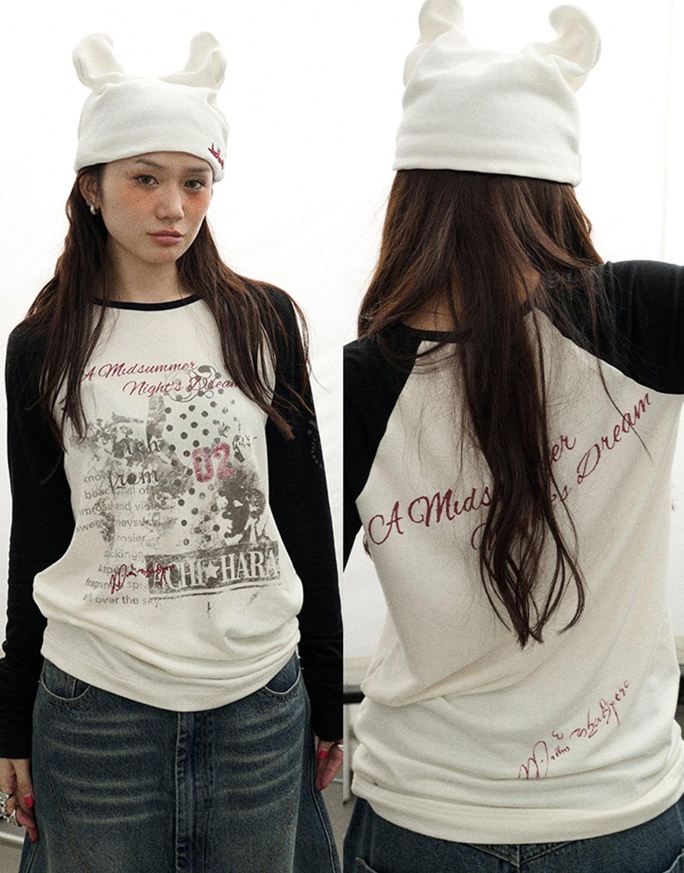 Achihara Cosmic Colorblock Long Sleeve Tee Shakespearean Romance Inspired