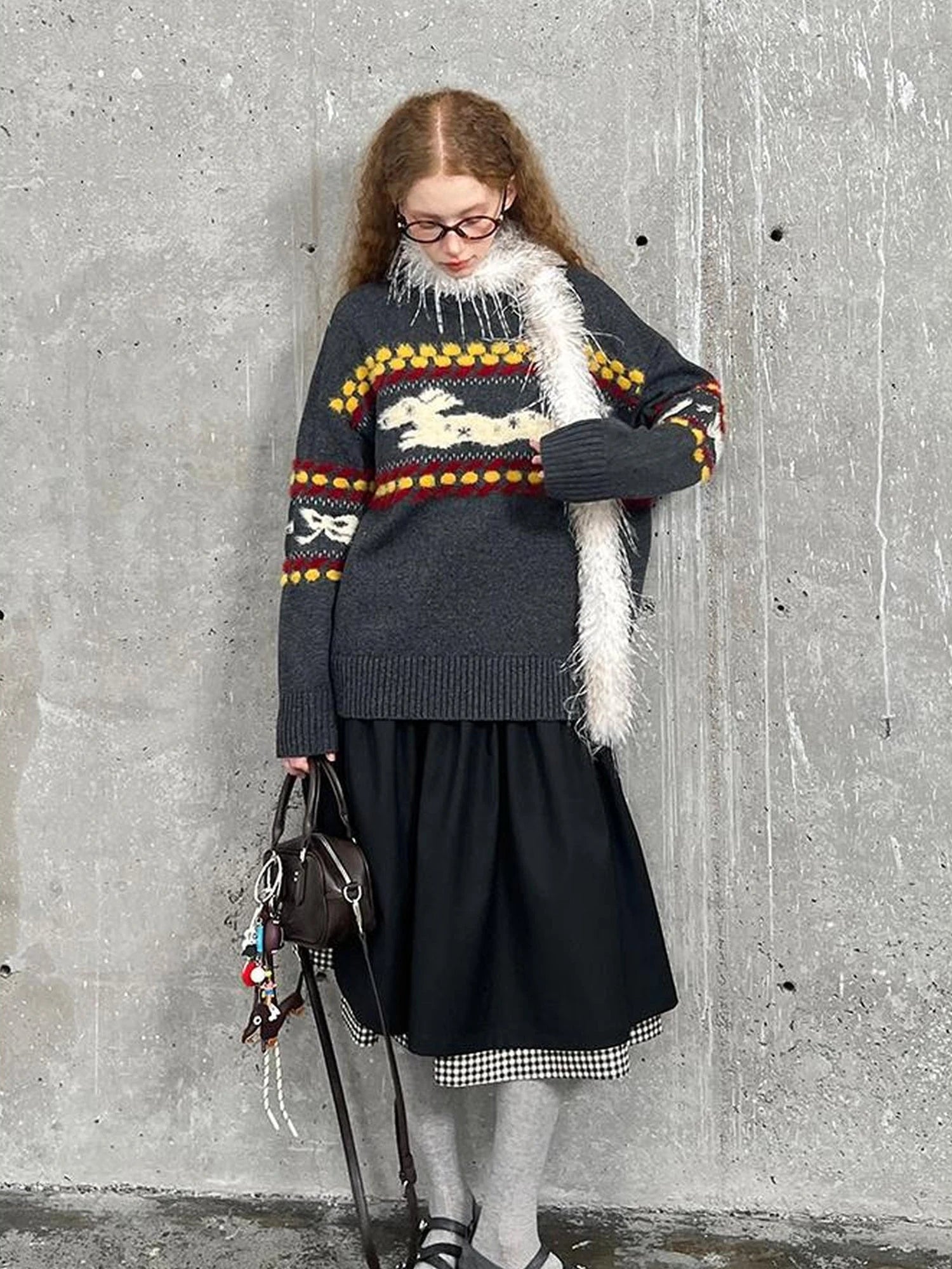 Cozy Fair Isle Dog Sweater Winter Knit With Snowflake Geometric Patterns