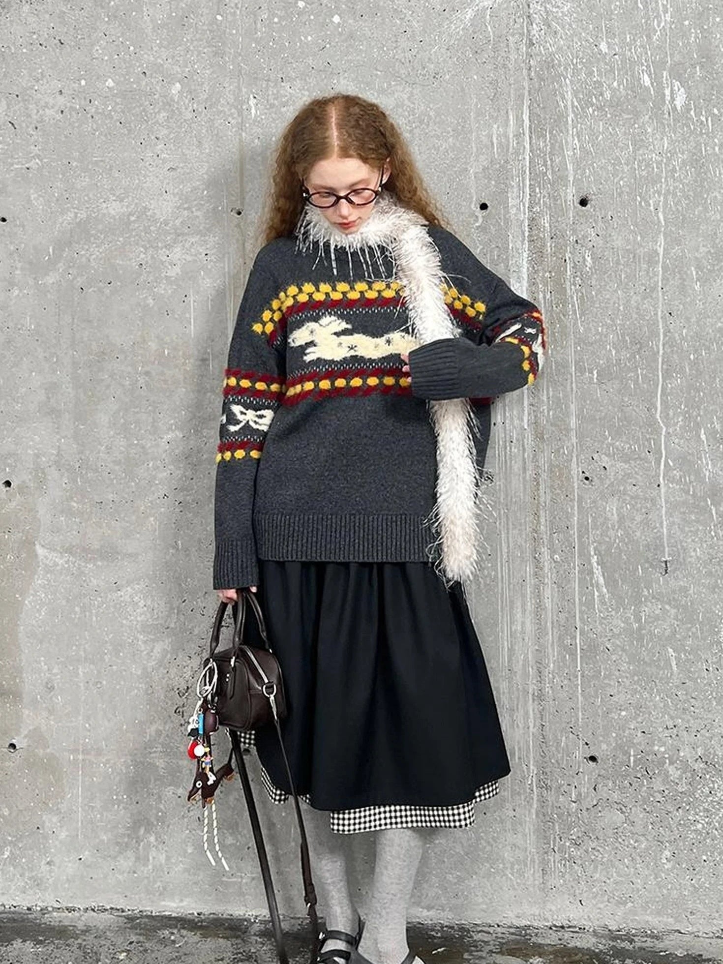 Cozy Fair Isle Dog Sweater Winter Knit With Snowflake Geometric Patterns