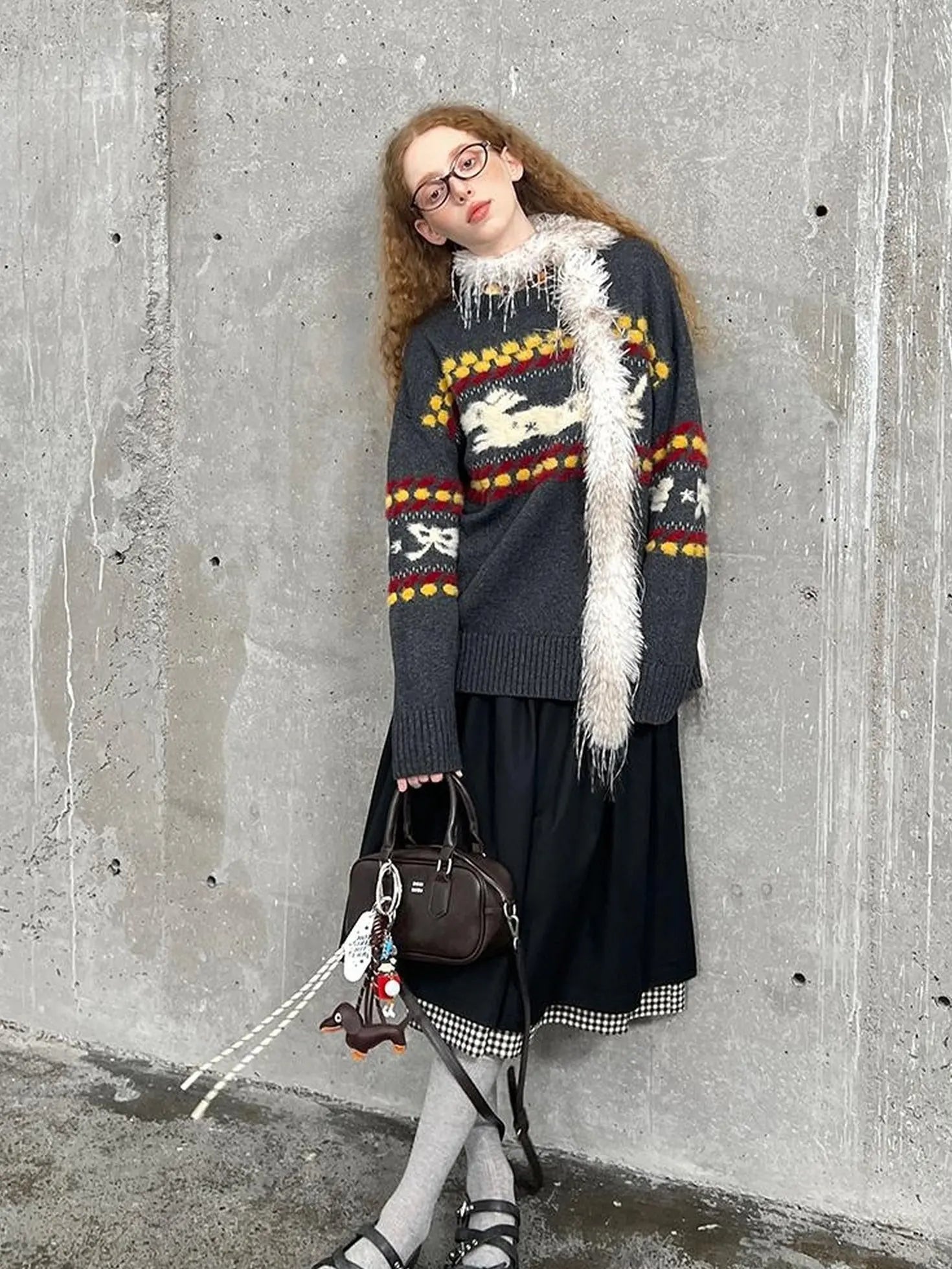 Cozy Fair Isle Dog Sweater Winter Knit With Snowflake Geometric Patterns