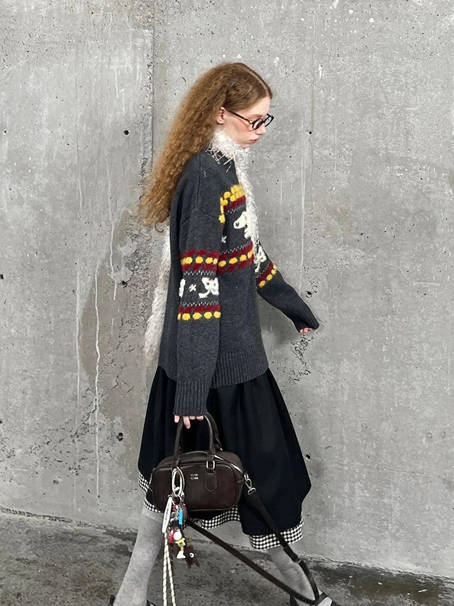 Cozy Fair Isle Dog Sweater Winter Knit With Snowflake Geometric Patterns