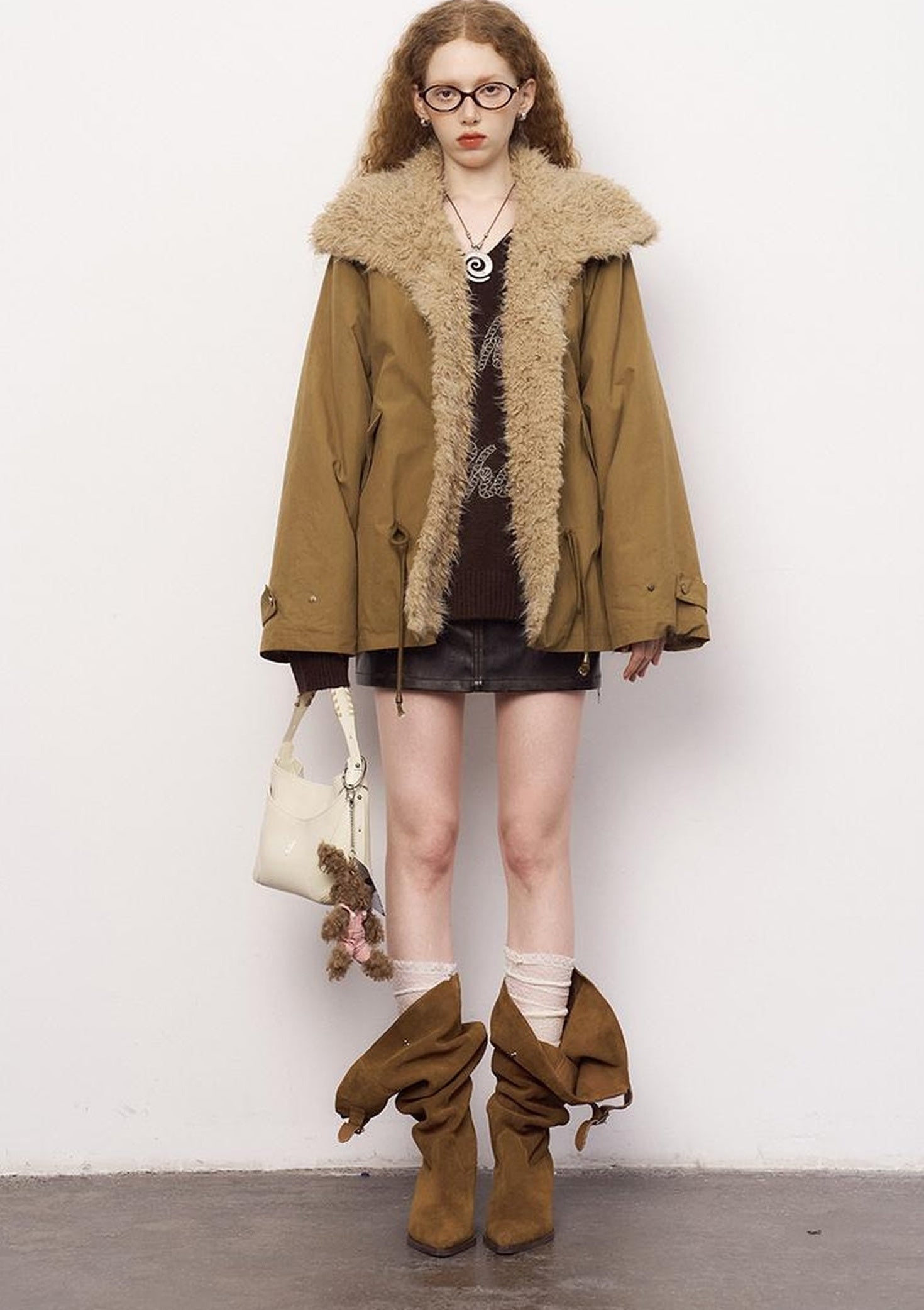 DIDDI MODA Cozy Fleece Bomber Jacket