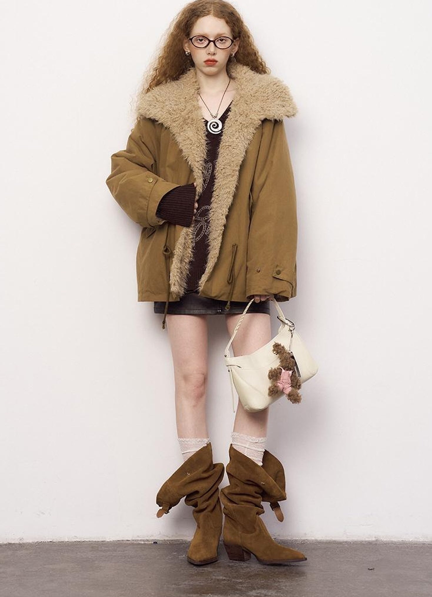 DIDDI MODA Cozy Fleece Bomber Jacket