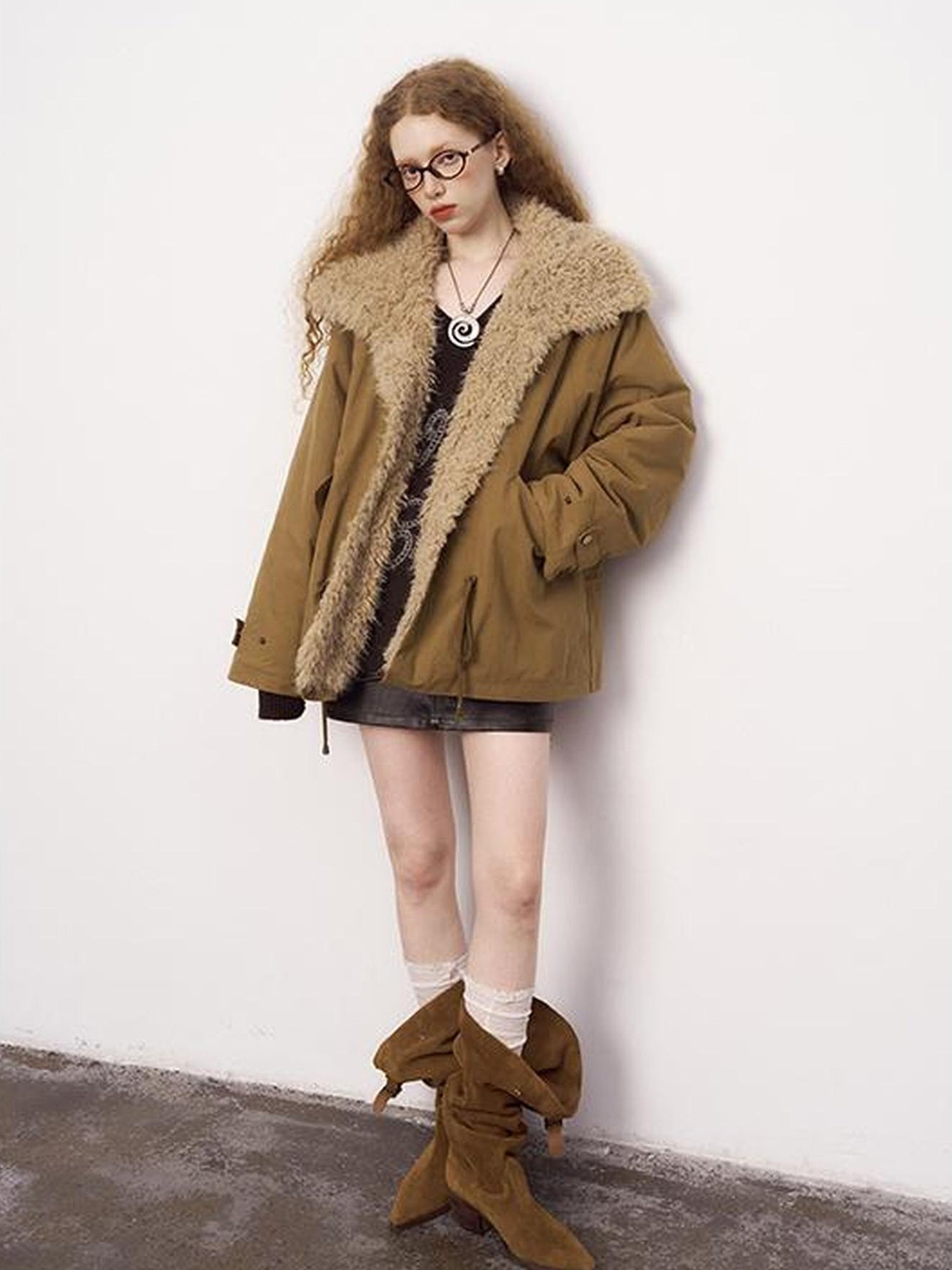 DIDDI MODA Cozy Fleece Bomber Jacket