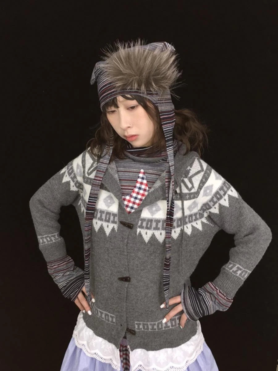 Cozy Knit Cat Ear Hat Soft Winter Beanie For Women