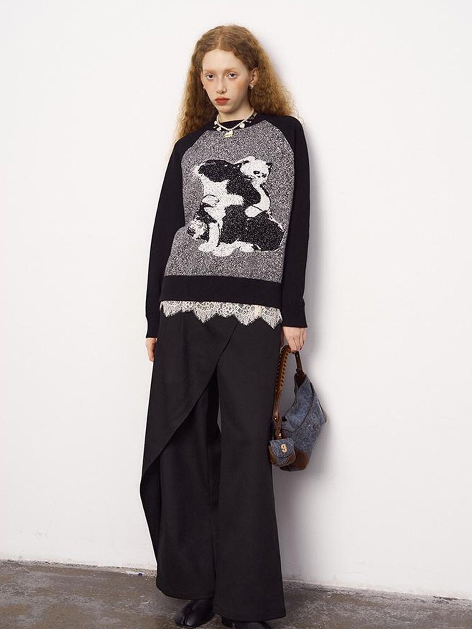 DIDDI MODA Cozy Knit Cat Sweater Winter Comfort Fit