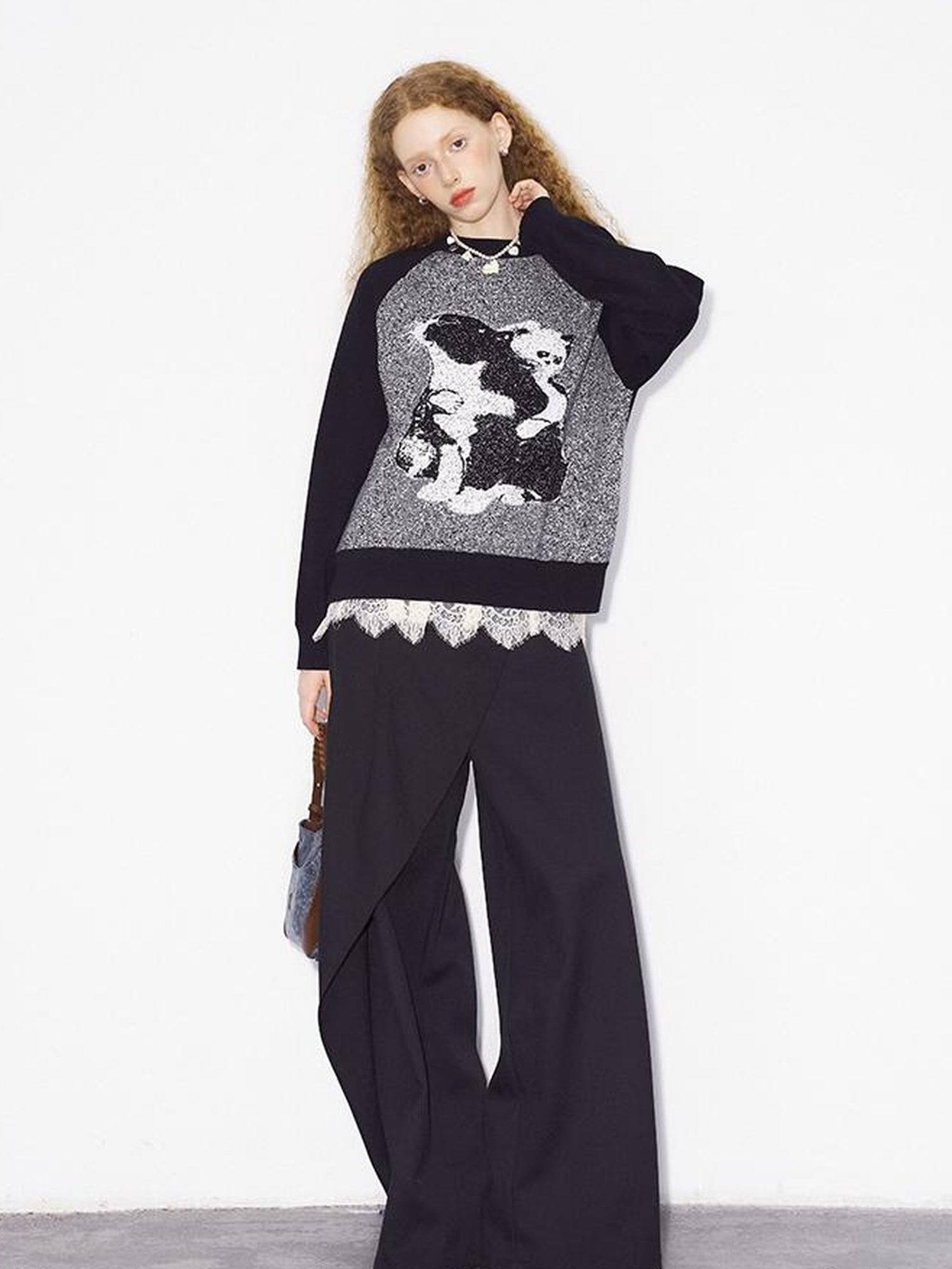 DIDDI MODA Cozy Knit Cat Sweater Winter Comfort Fit