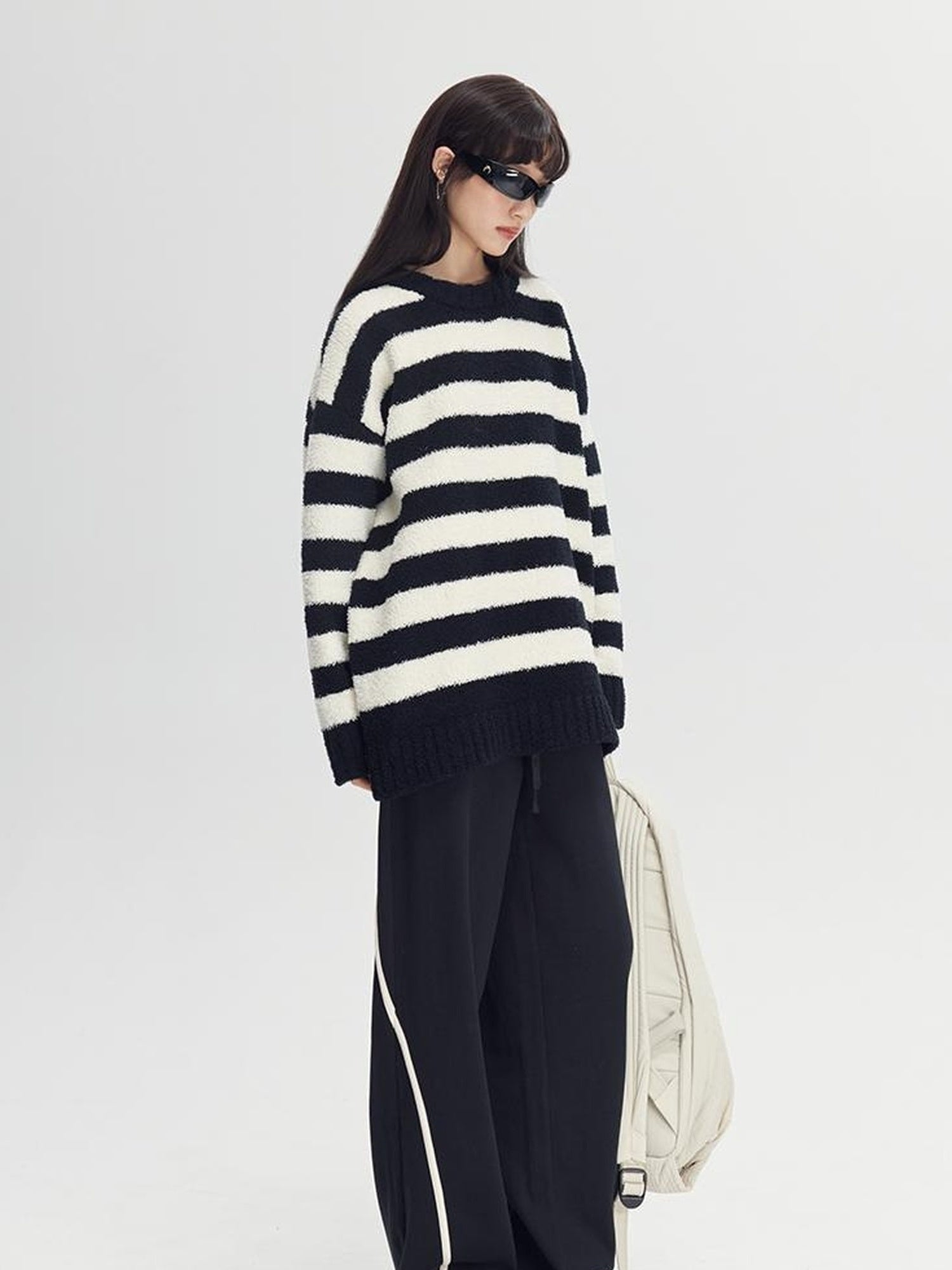 DIDDI MODA Cozy Loop Knit Stripe Sweater