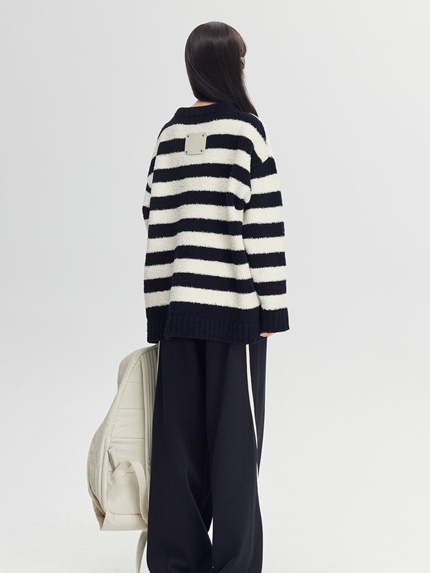 DIDDI MODA Cozy Loop Knit Stripe Sweater