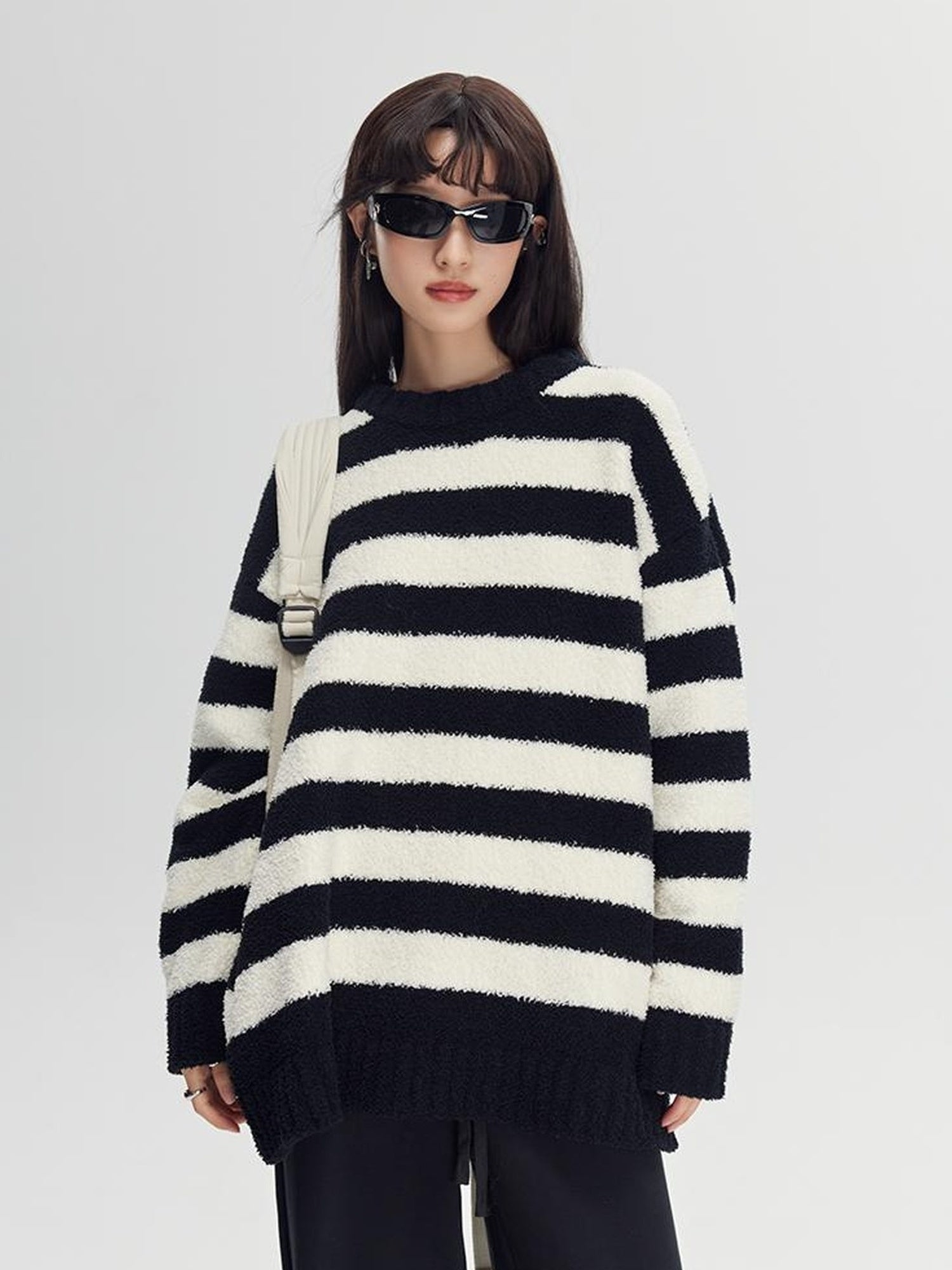 DIDDI MODA Cozy Loop Knit Stripe Sweater