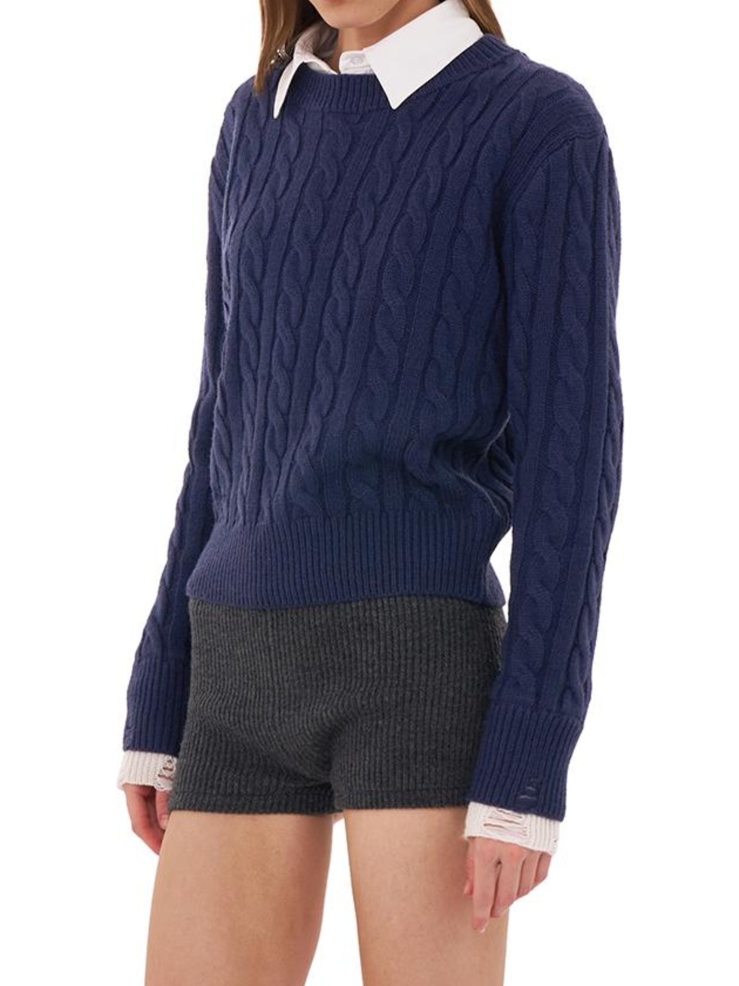 SweetChilling Cozy Minimalist Knit Shorts For Fall Winter Outfits