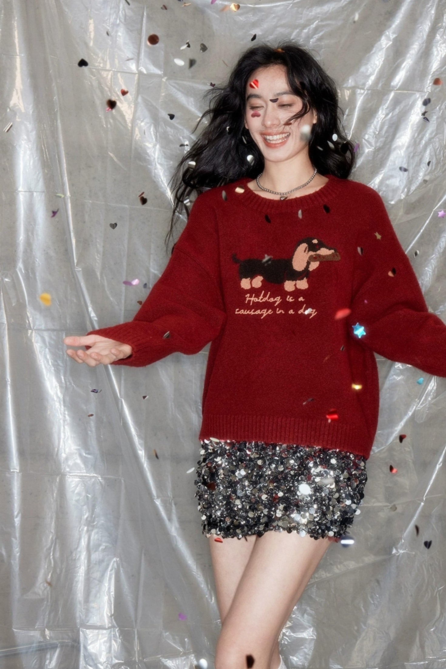 DIDDI MODA Cozydachshund Knit Sweater