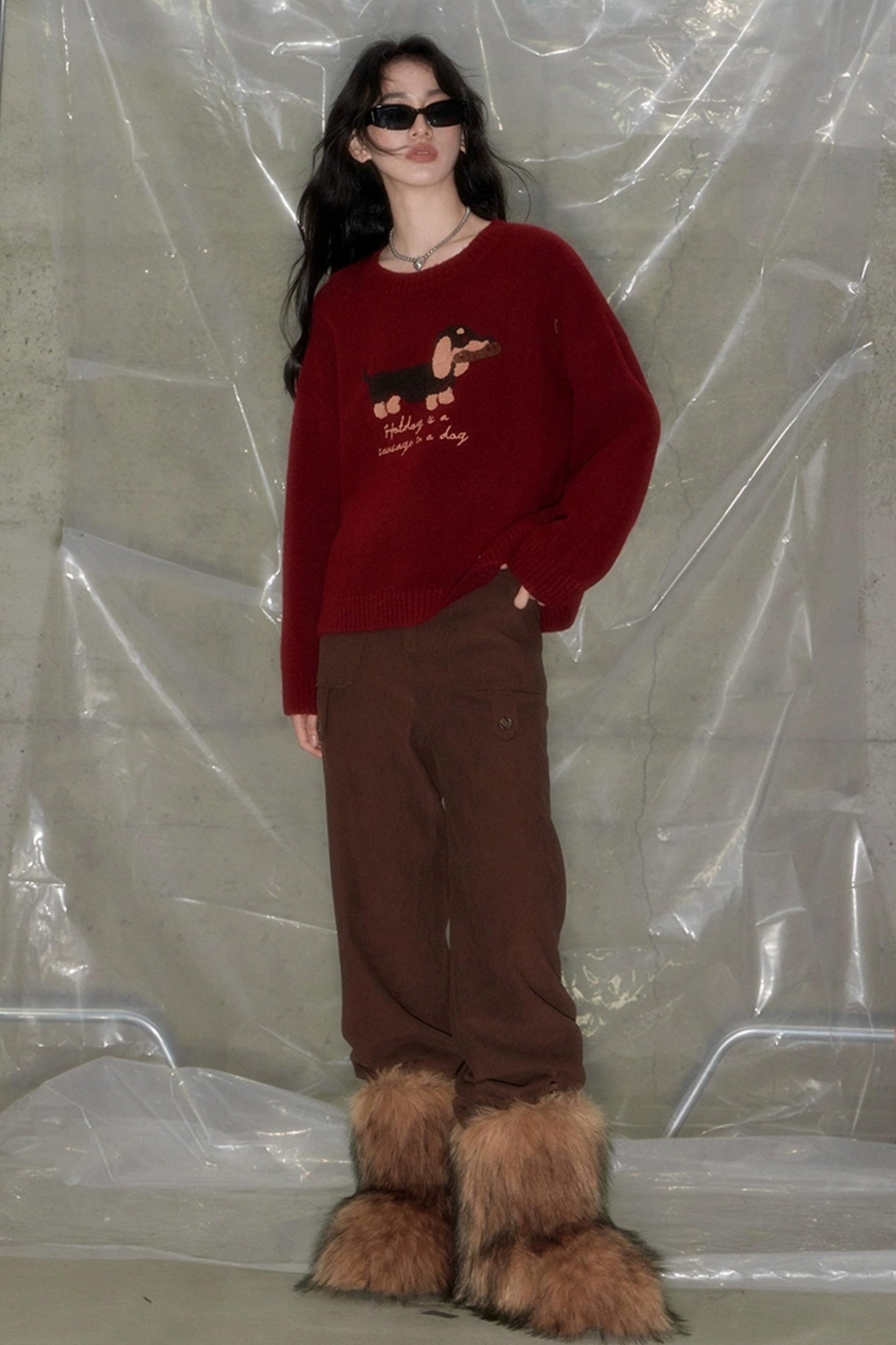 DIDDI MODA Cozydachshund Knit Sweater