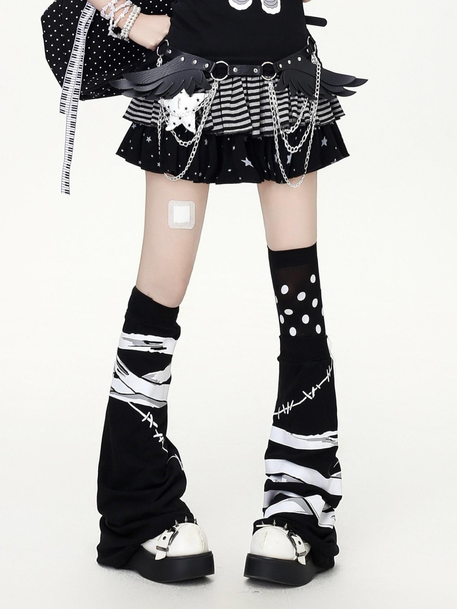 Crazy Girl Angel Wing Y2k Waist Chain Subculture Sweet Cool Hot Girl Women&