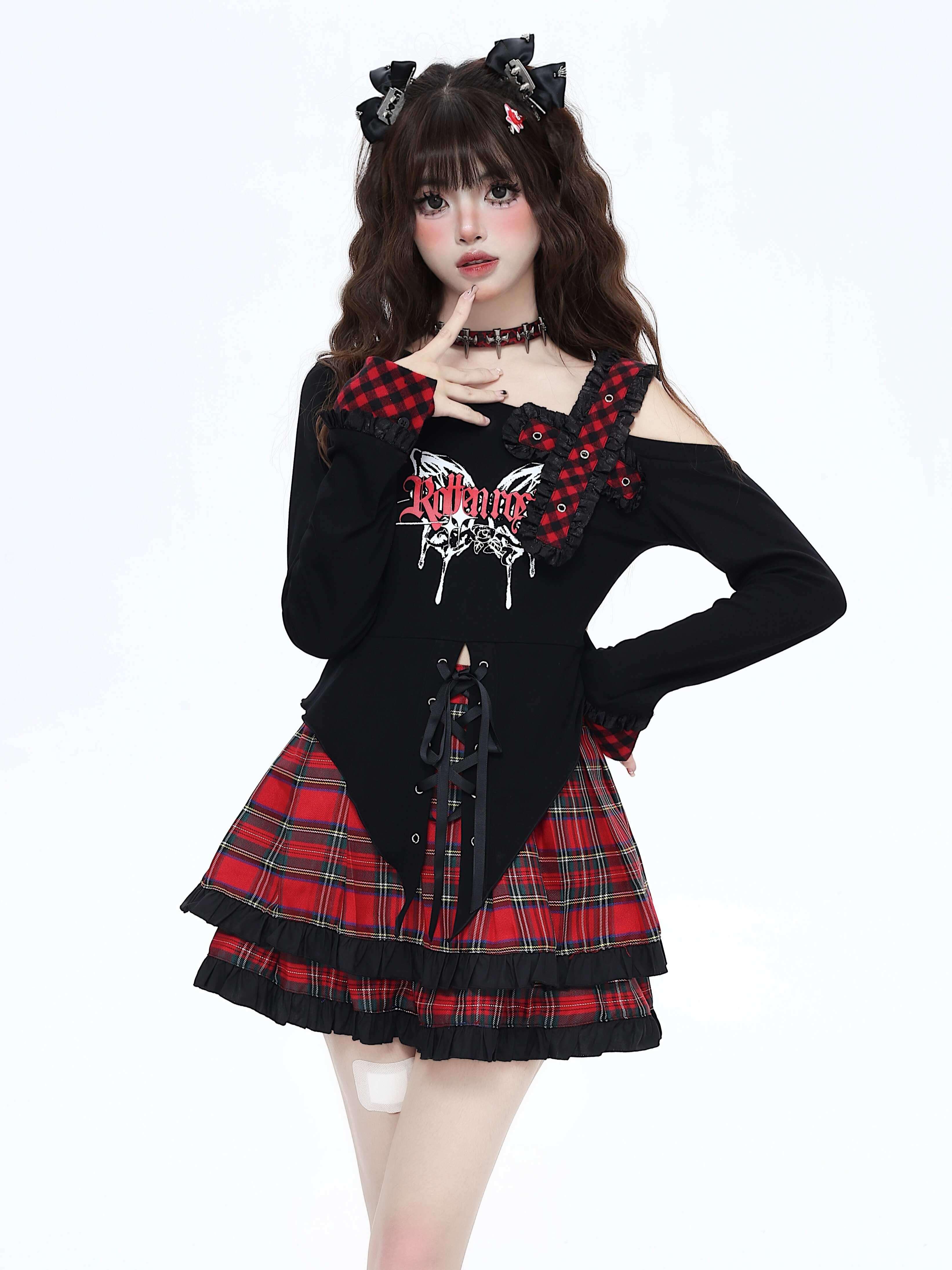 Crazy_Girl_Butterfly_Gothic_Irregular_Hem_Waist_Cinched_Women&
