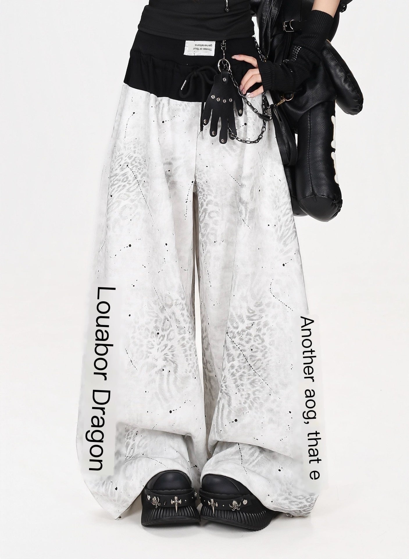 Crazy_Girl_Leopard_Print_Distressed_High_Waist_Letter_Women&
