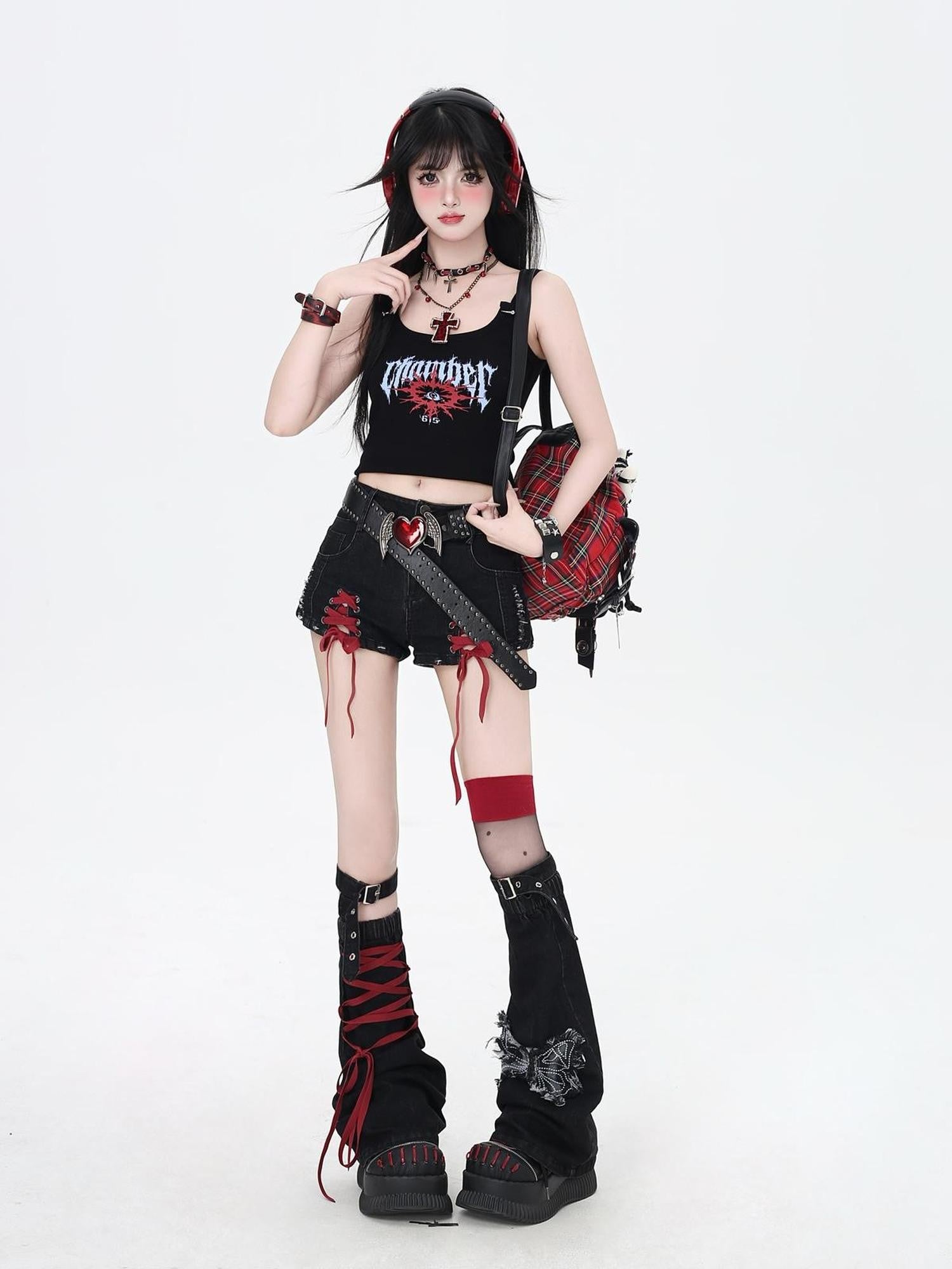 Crazy Girl Long Leg Niche Lace Up Low Waist Skinny Women&