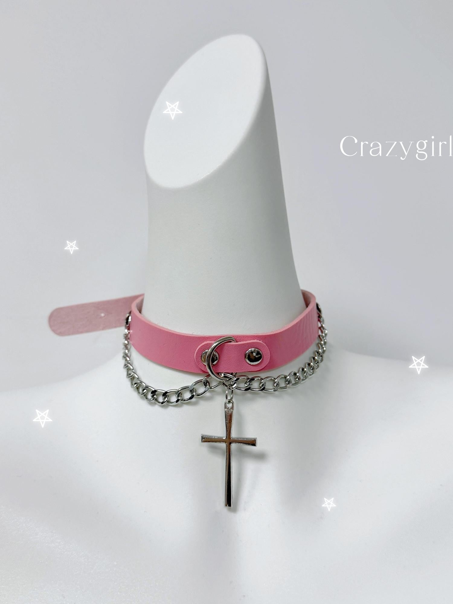 Crazy Girl Niche Subculture Cross Chain Sweet Cool Women&