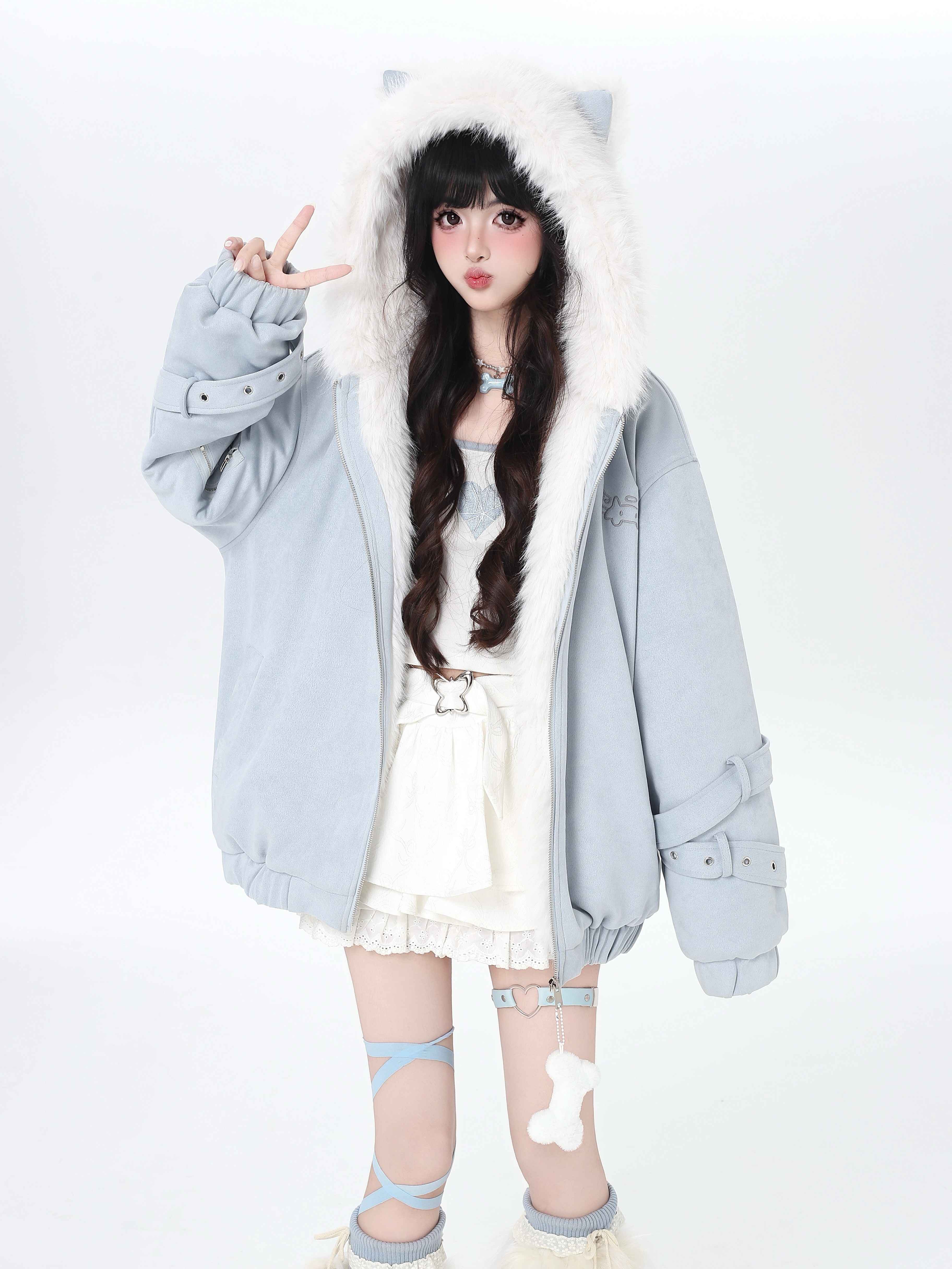 Crazy_Girl_Plush_Cat_Ear_Hooded_Loose_Women&