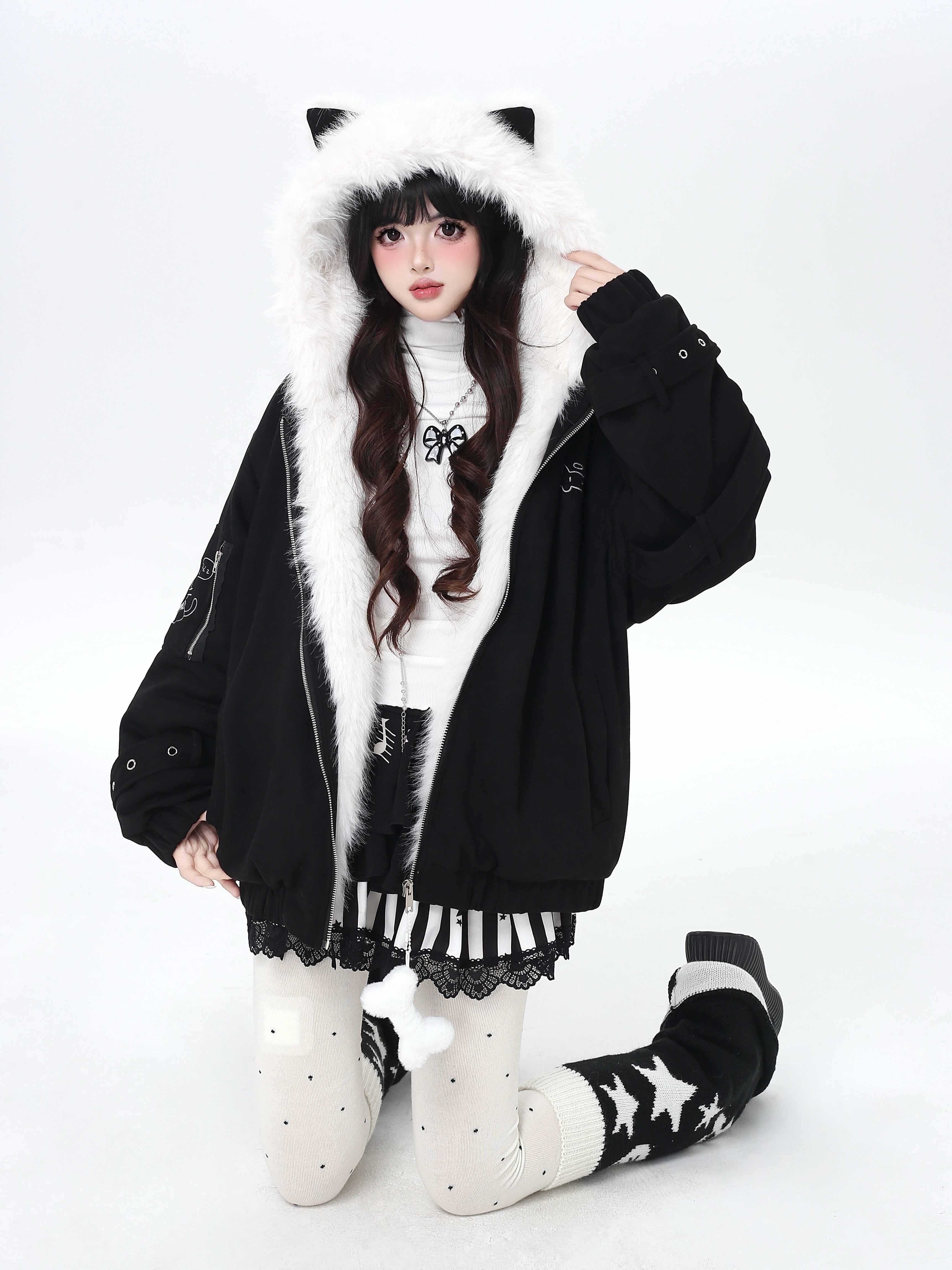 Crazy_Girl_Plush_Cat_Ear_Hooded_Loose_Women&