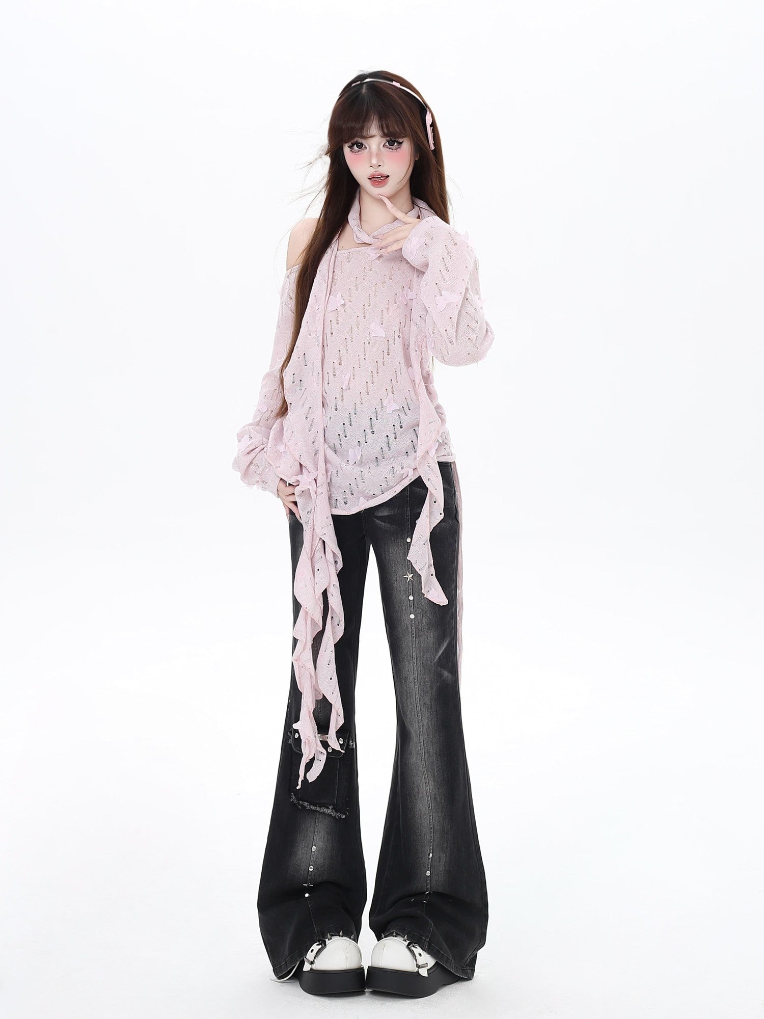 Crazy Girl Romantic 3d Butterfly Slim Fit Women&