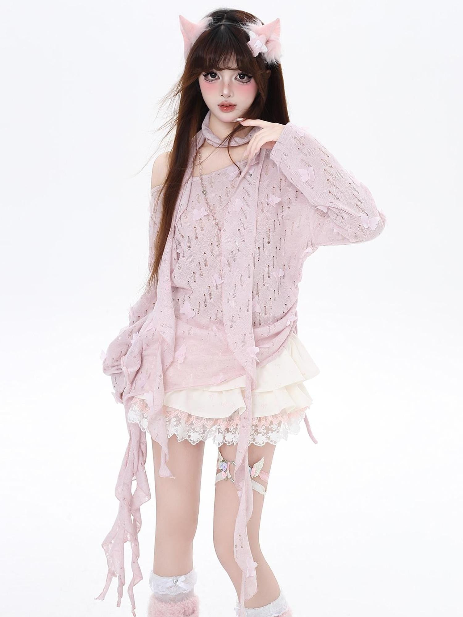 Crazy Girl Romantic 3d Butterfly Slim Fit Women&