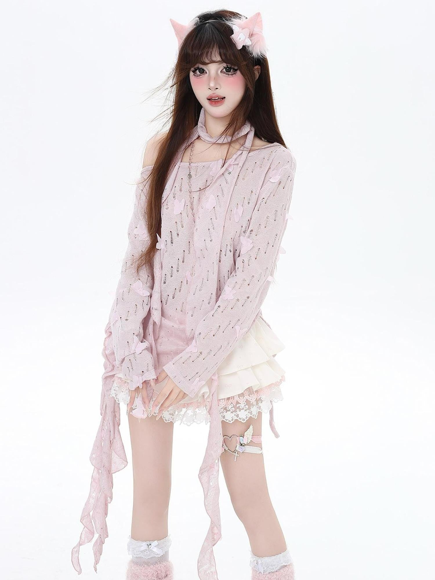 Crazy Girl Romantic 3d Butterfly Slim Fit Women&