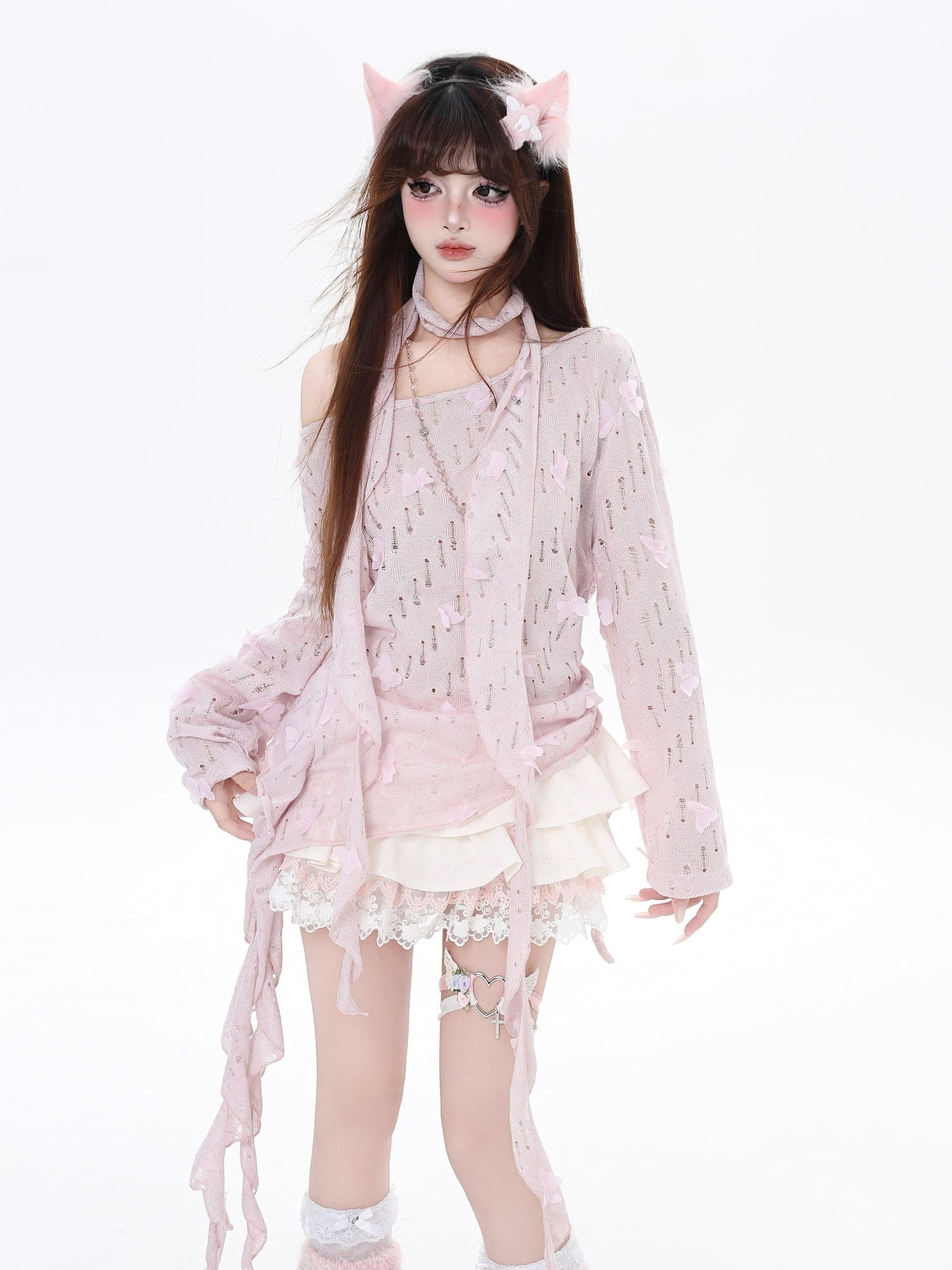 Crazy Girl Romantic 3d Butterfly Slim Fit Women&