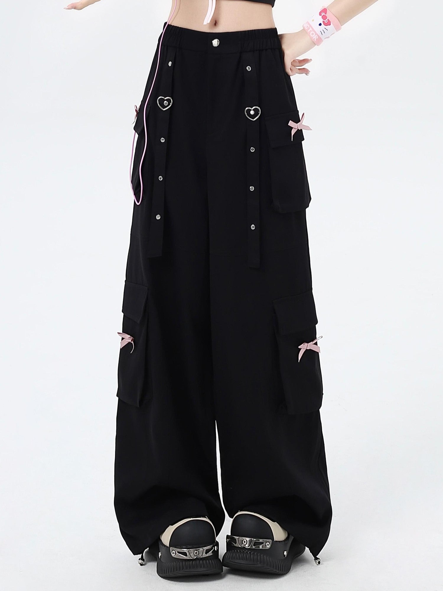 Crazy Girl Streetwear High Waist Wide Leg Loose Workwear Women&