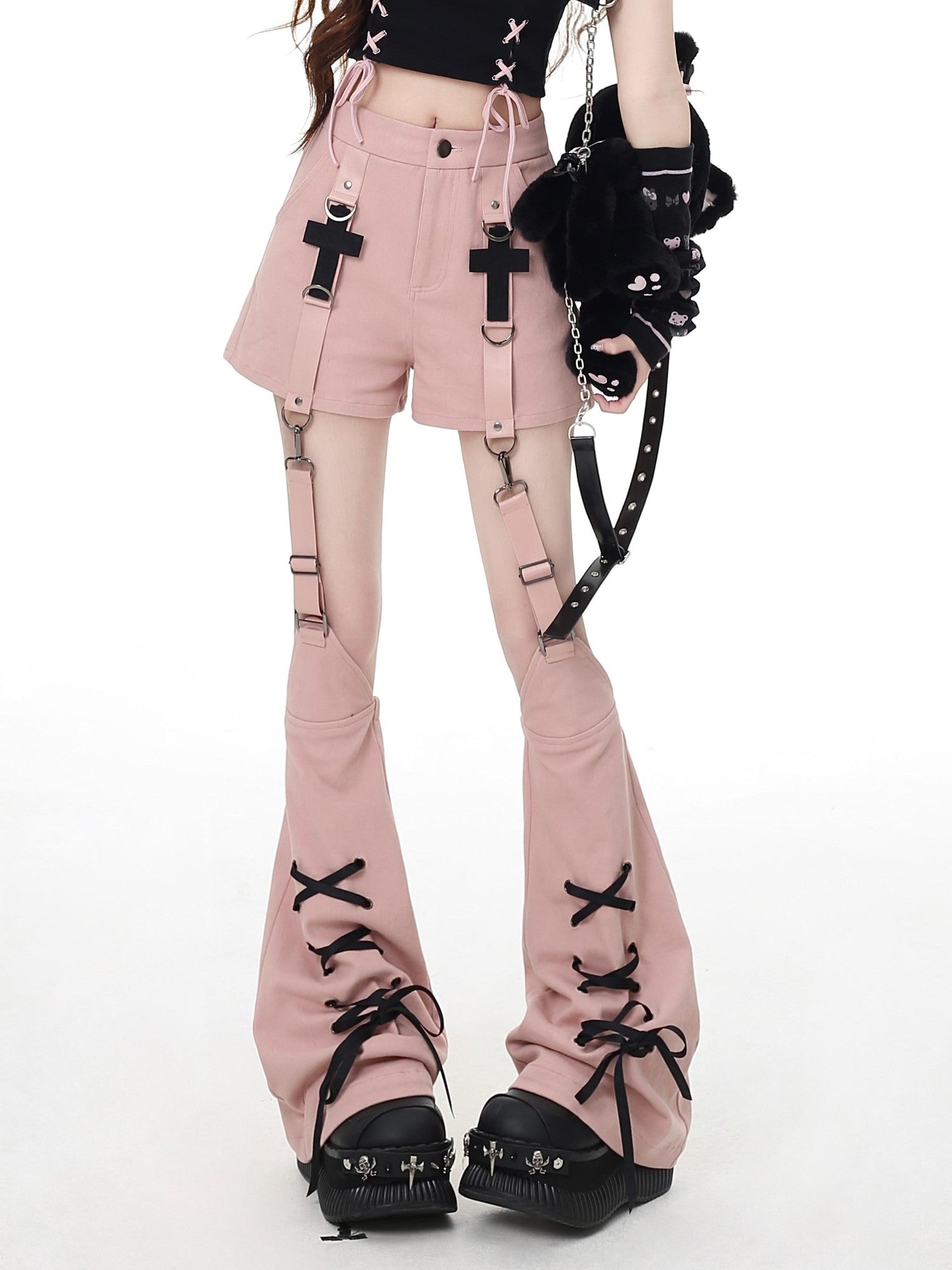 Crazy Girl Sweet Cool Detachable High Waist Slim Fit Women&