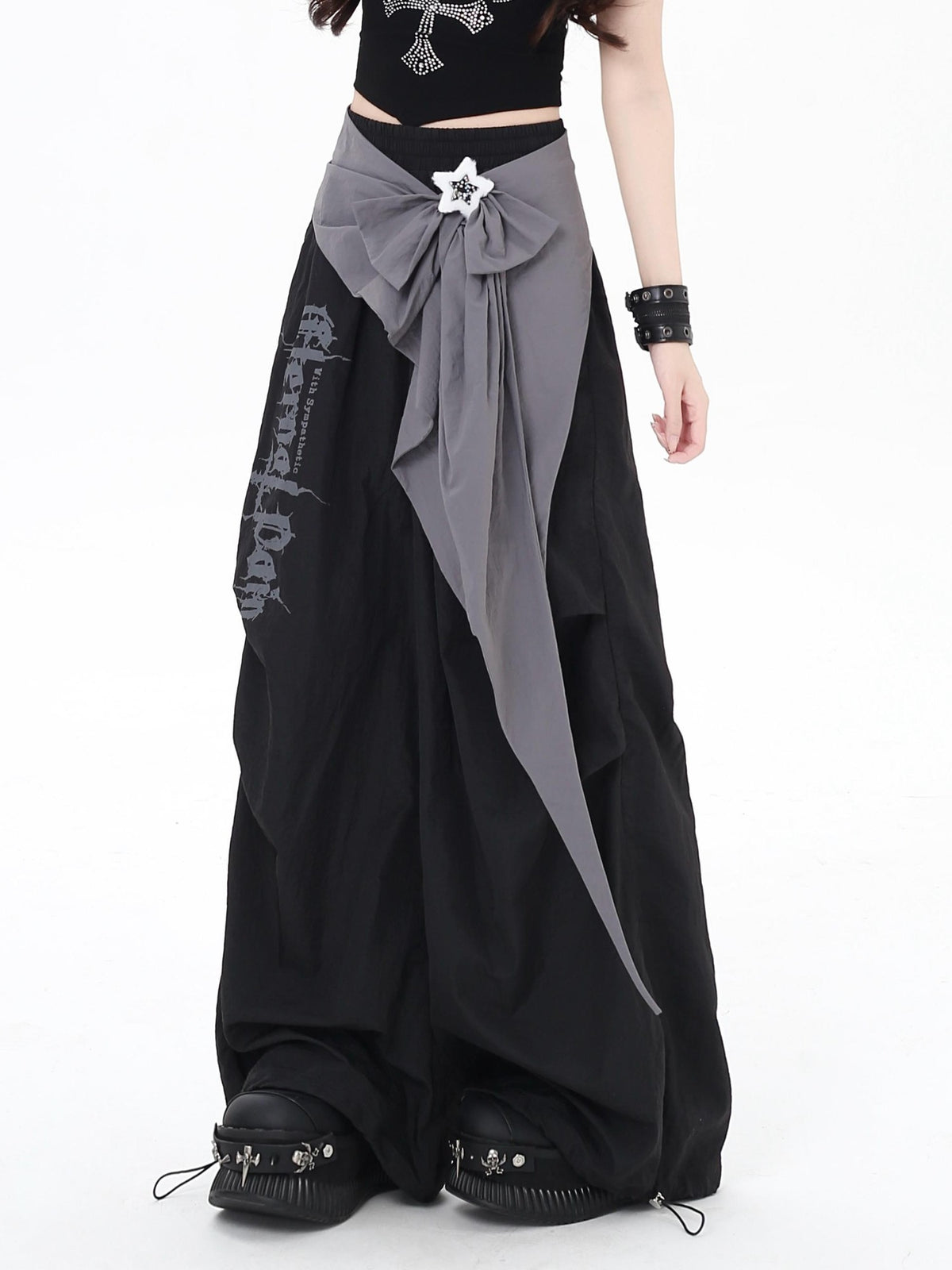 Crazy Girl Urban Streetwear High Waist Cargo Loose Fit Women&