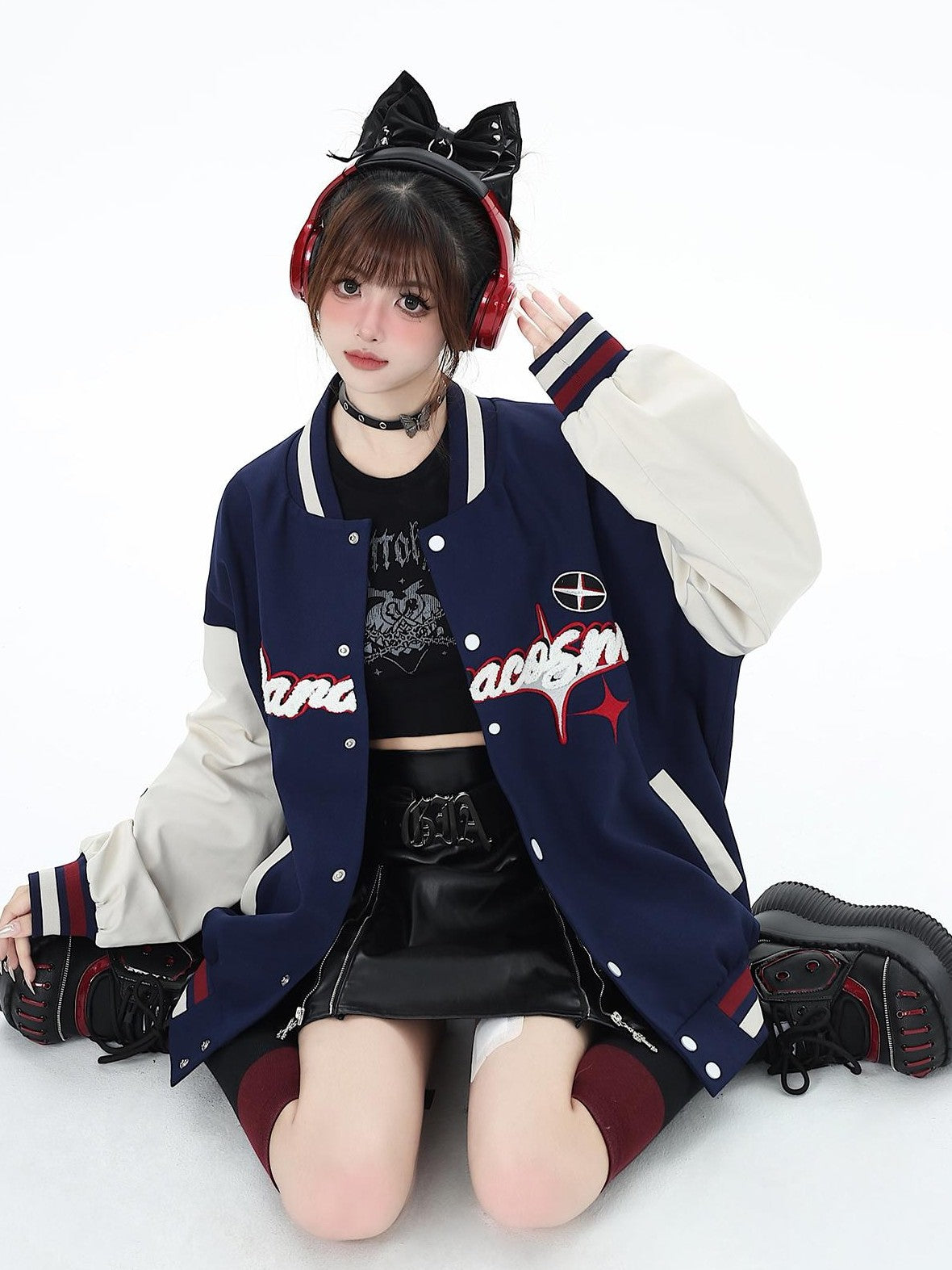 Crazy Girl Vintage Street Loose Cropped Crewneck Women&