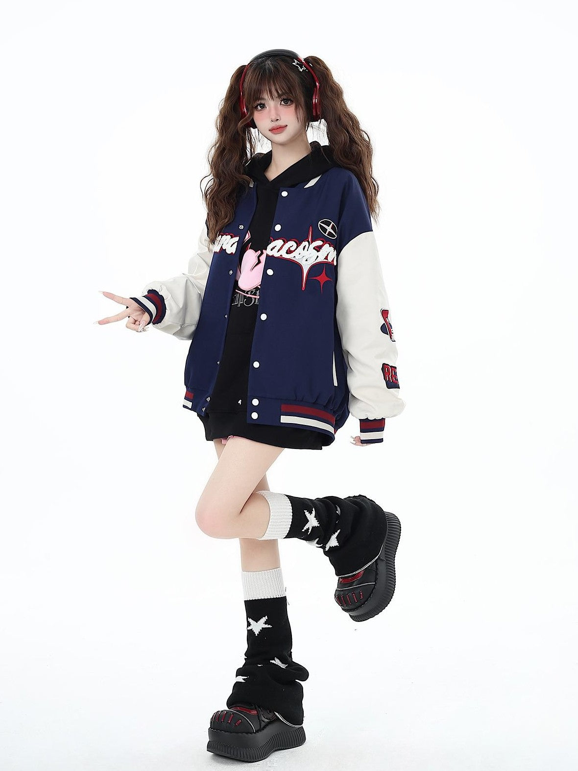 Crazy Girl Vintage Street Loose Cropped Crewneck Women&