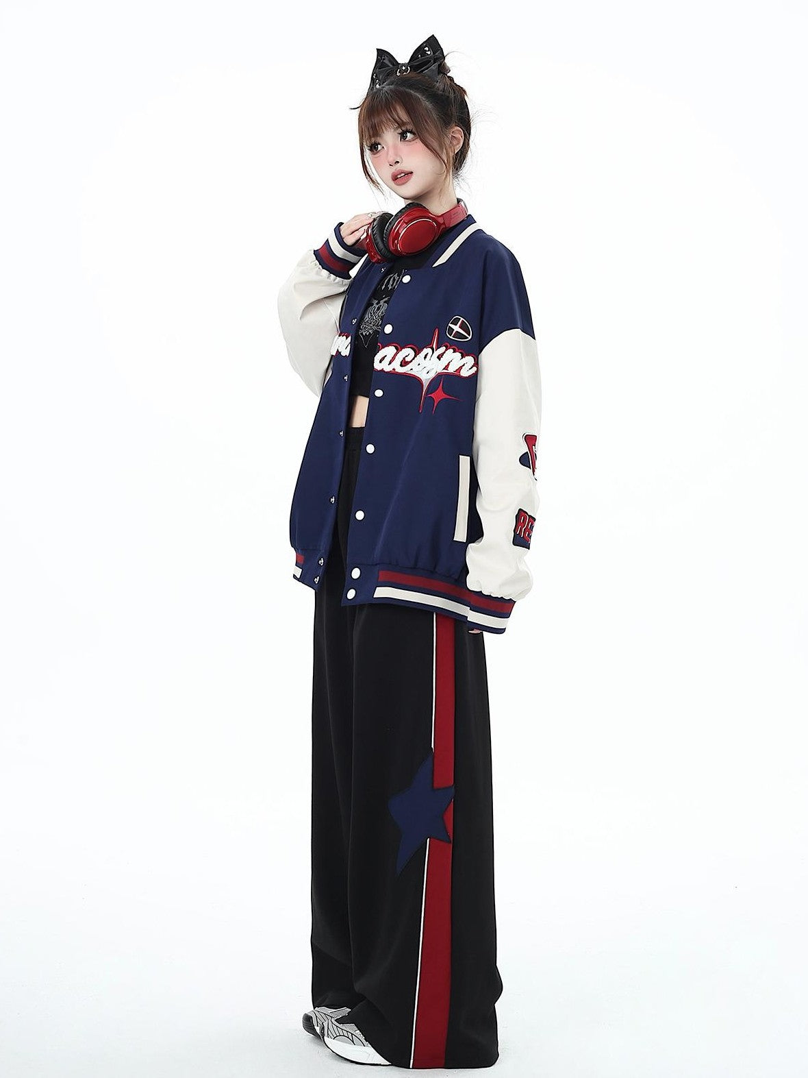 Crazy Girl Vintage Street Loose Cropped Crewneck Women&