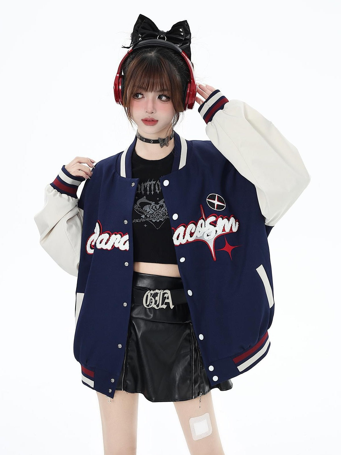 Crazy Girl Vintage Street Loose Cropped Crewneck Women&