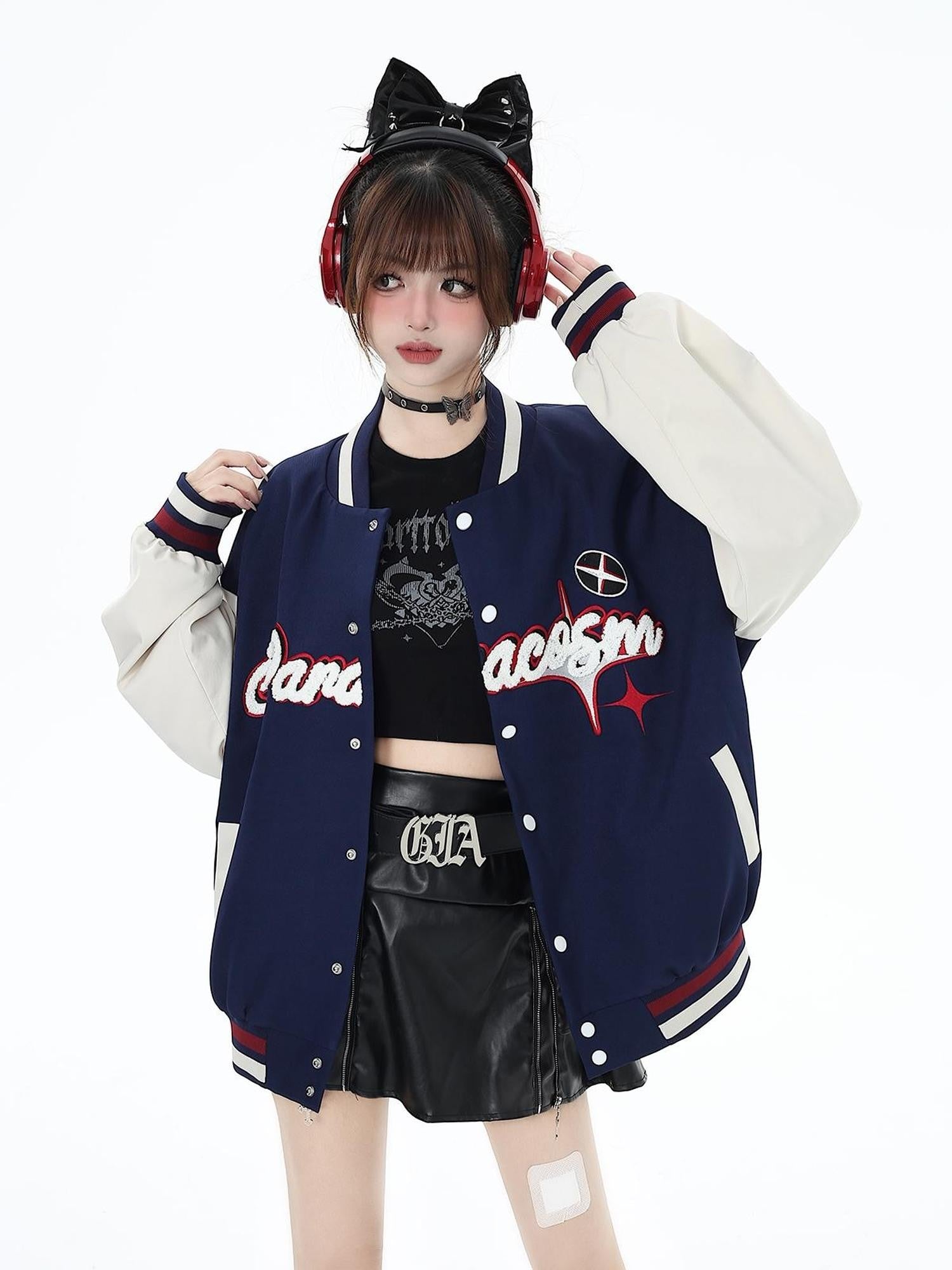 Crazy Girl Vintage Street Loose Cropped Crewneck Women&