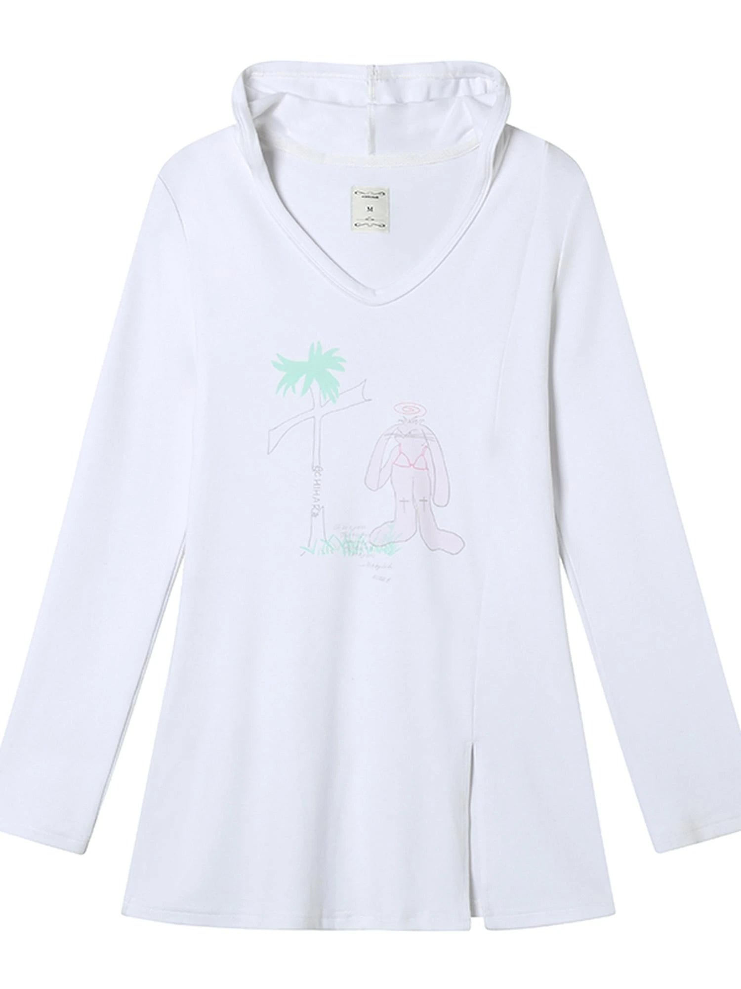 Peter Rabbit V-Neck Hooded Slim Fit Tee